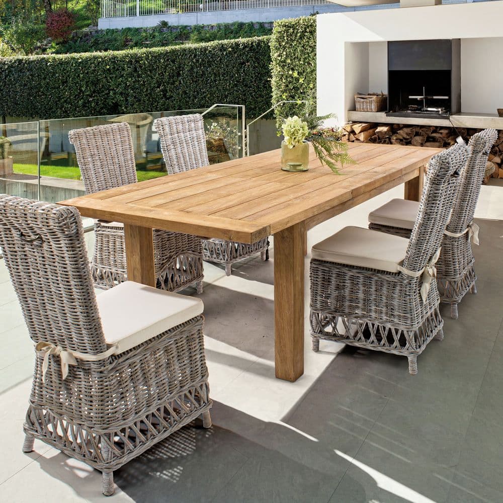 Tavolo allungabile "Bounty" in legno di Teak Riciclato da giardino 160/220 x 95 cm in Tavoli standard Decor Space - Altamura, commercioVirtuoso.it
