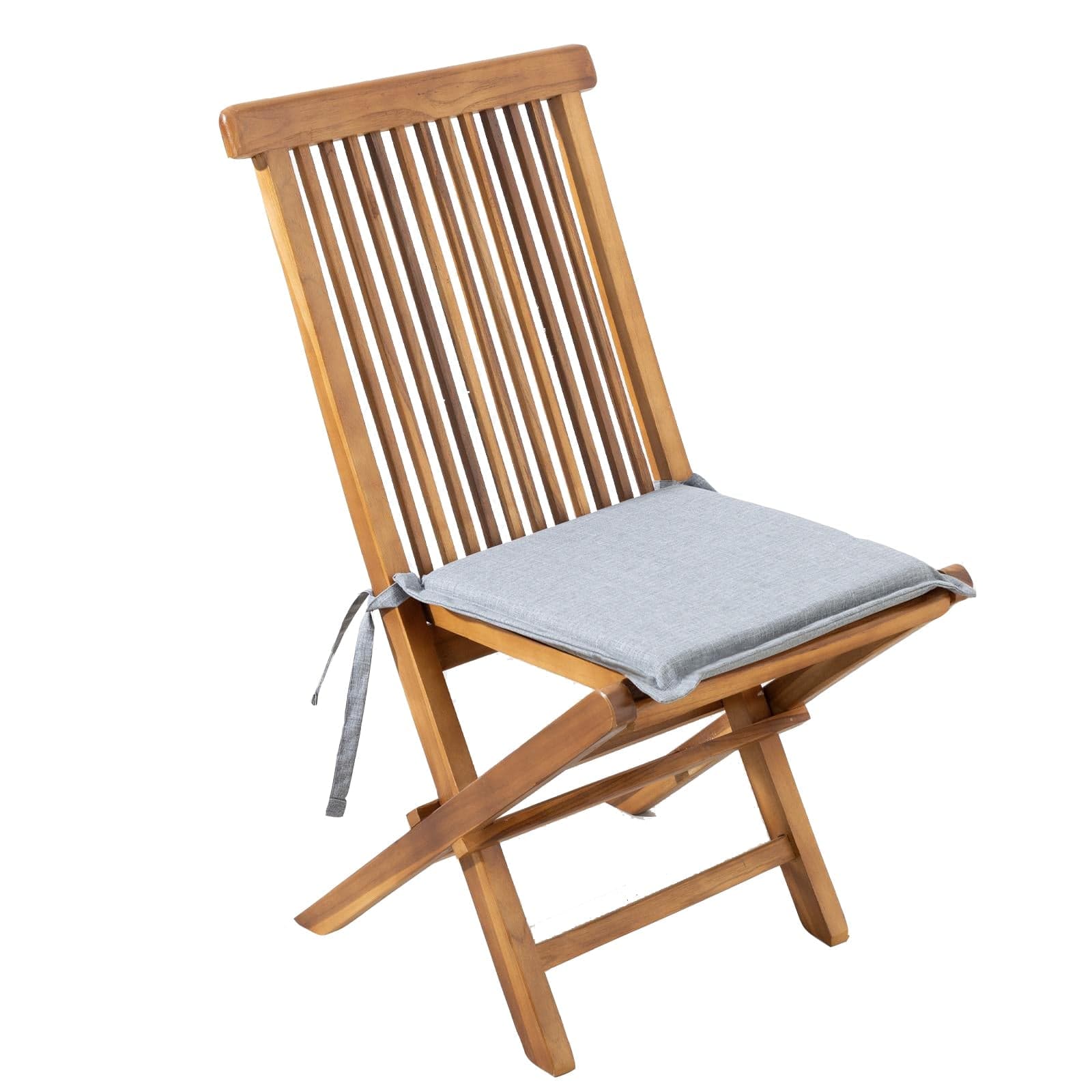 Cuscino Resinato con Pattina e Laccetti per sedia da giardino sfoderabile 45 cm "Made in Italy" - 21