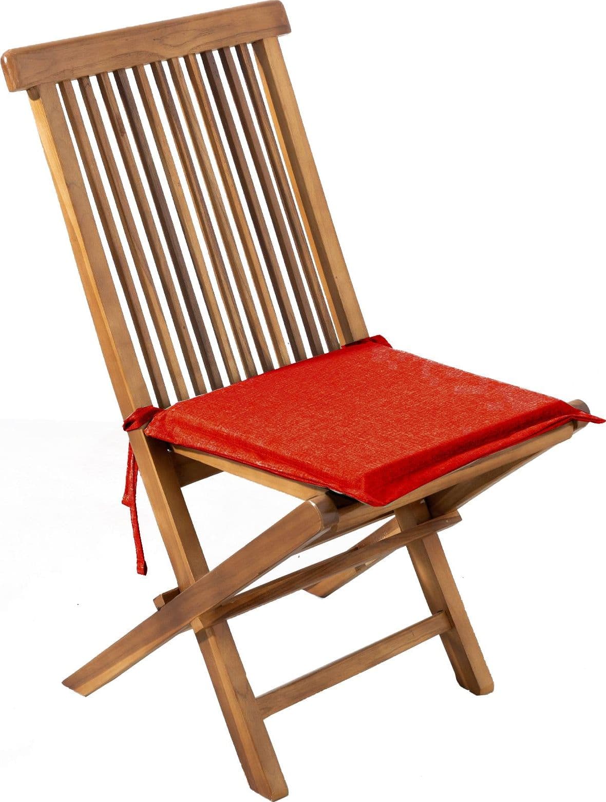 Cuscino Resinato con Pattina e Laccetti per sedia da giardino sfoderabile 45 cm "Made in Italy" in Cuscini per poltrone Decor Space - Altamura, commercioVirtuoso.it