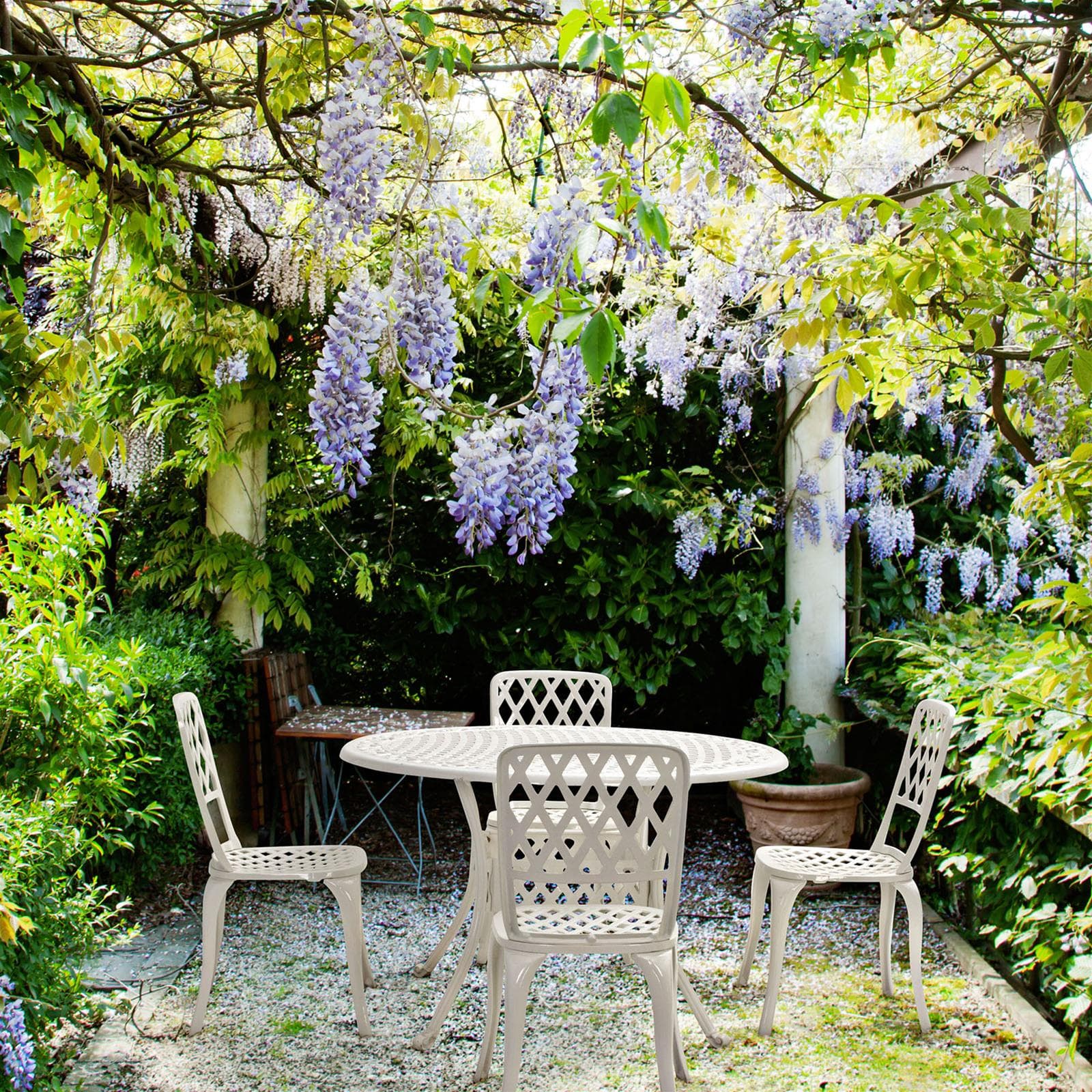 Tavolo tondo "Ivrea" in alluminio da esterno per giardino e veranda Ø 120 cm in Tavoli standard Decor Space - Altamura, commercioVirtuoso.it