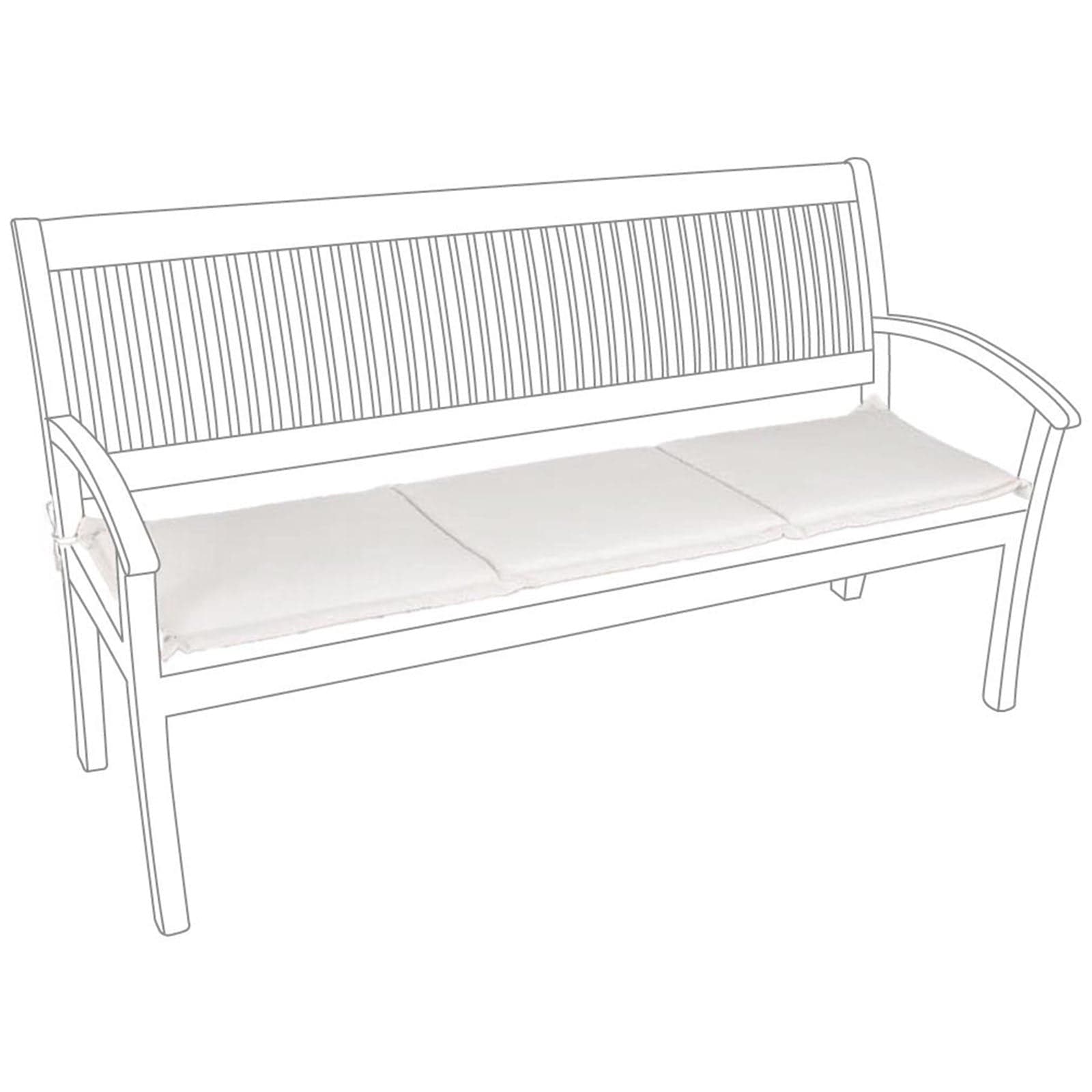 Cuscino per panca o dondolo 3 posti beige da tessuto sfoderabile in polyestere in Cuscini per divani Decor Space - Altamura, commercioVirtuoso.it