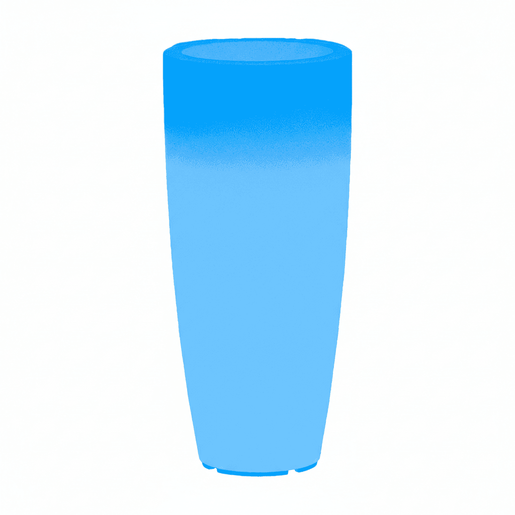Vaso luminoso Stilo Round Bright decorazione con led per esterno "Made in Italy" - 11
