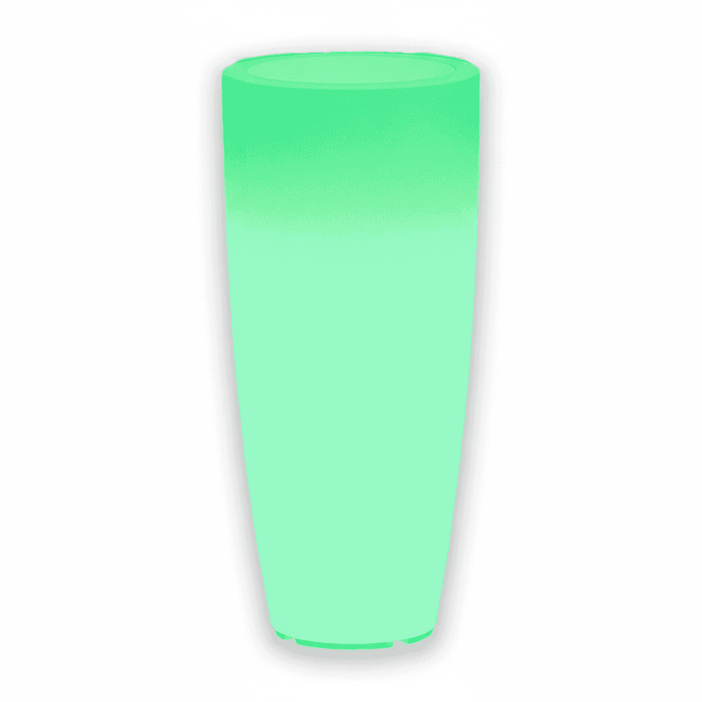 Vaso luminoso Stilo Round Bright decorazione con led per esterno "Made in Italy" - 12