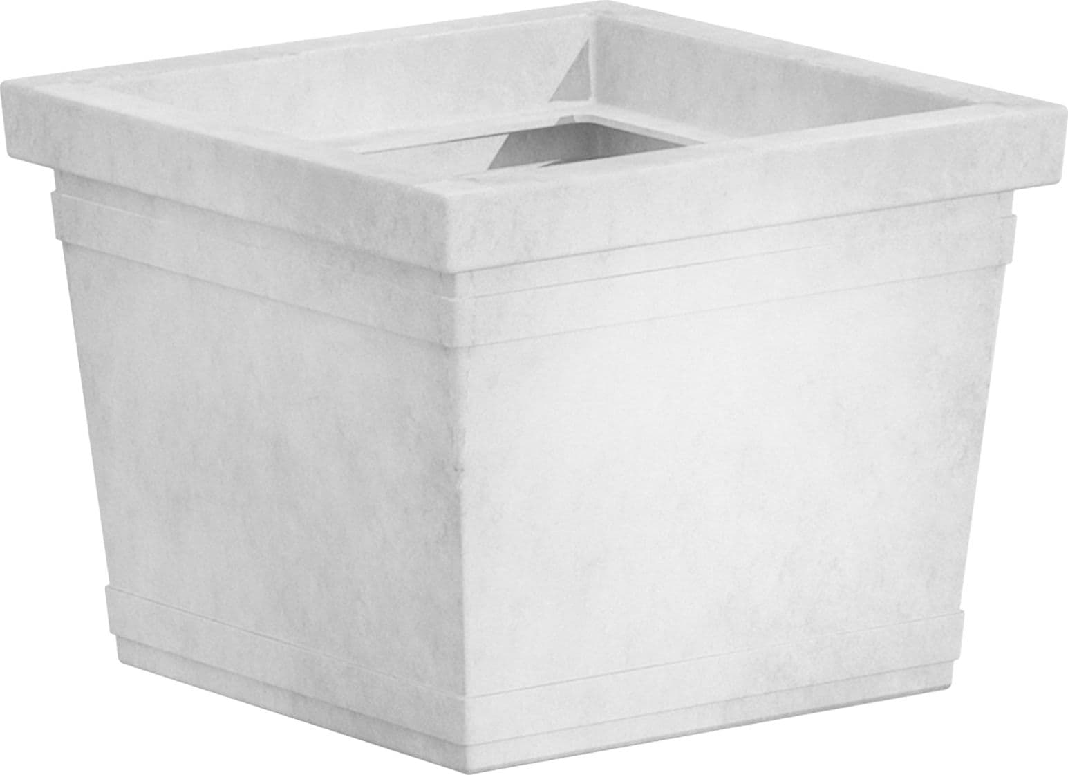 Vaso Quadro Liscio quadrato in resina per piante e fiori "Made in Italy" - 8