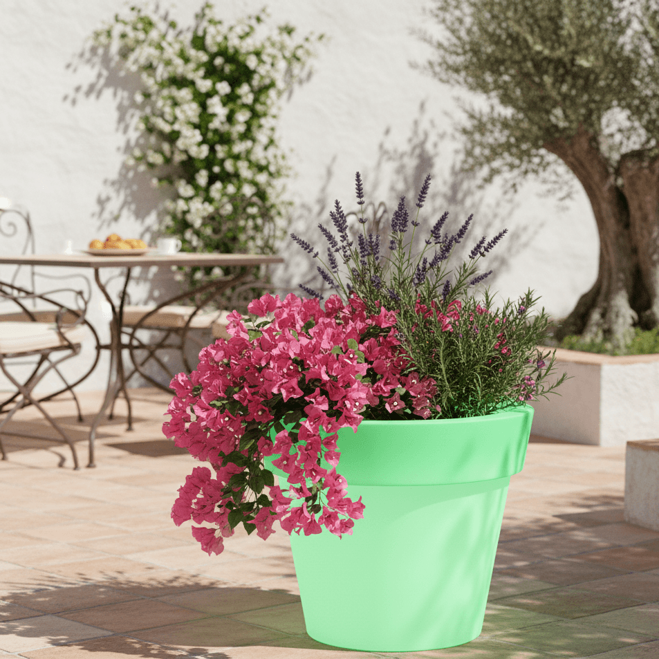 Vaso luminoso Gemma Bright rotondo con led lanterna decorazione "Made in Italy" per esterno - 14
