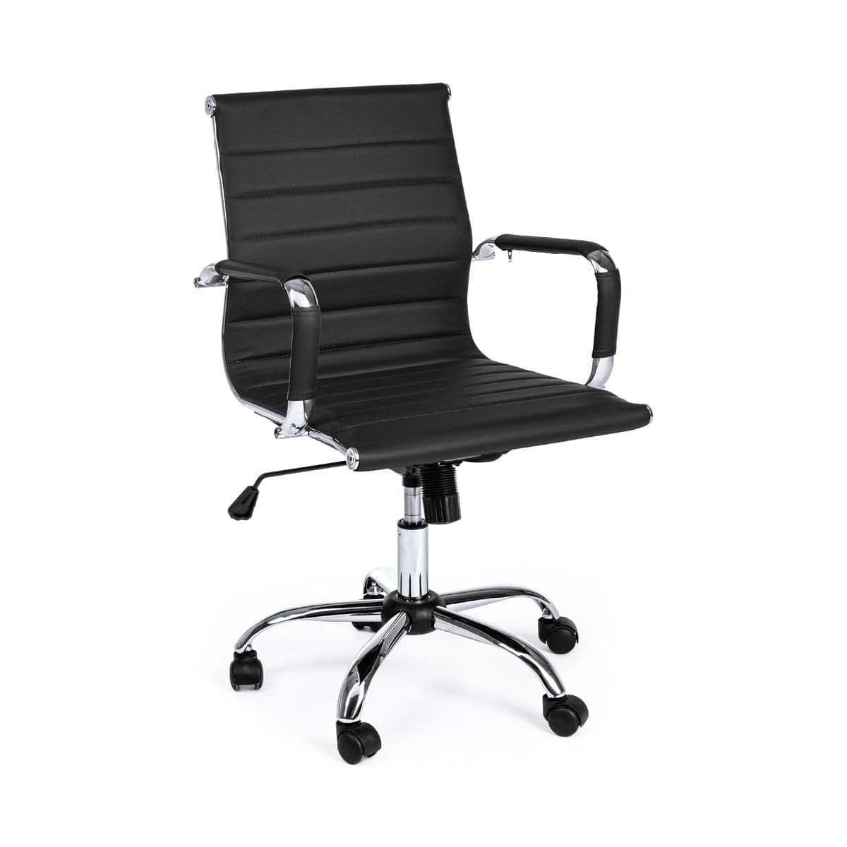 Sedia da ufficio ergonomica "Praga" con ruote, poltrona presidenziale per scrivania in Sedie da scrivania Decor Space - Altamura, commercioVirtuoso.it