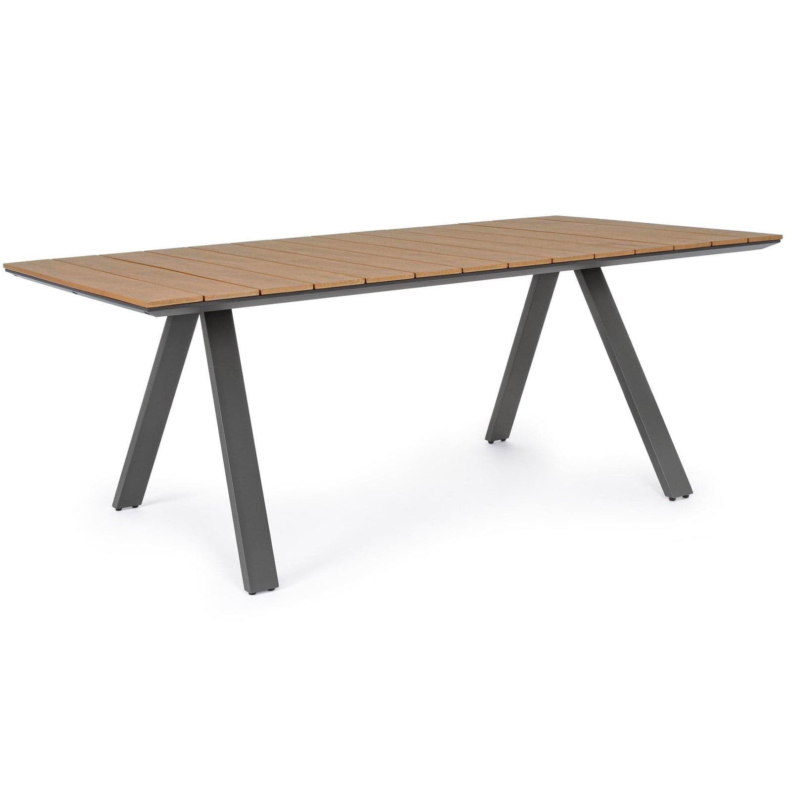 Tavolo "Elias" in alluminio e polywood da esterno per giardino 200 cm - 17