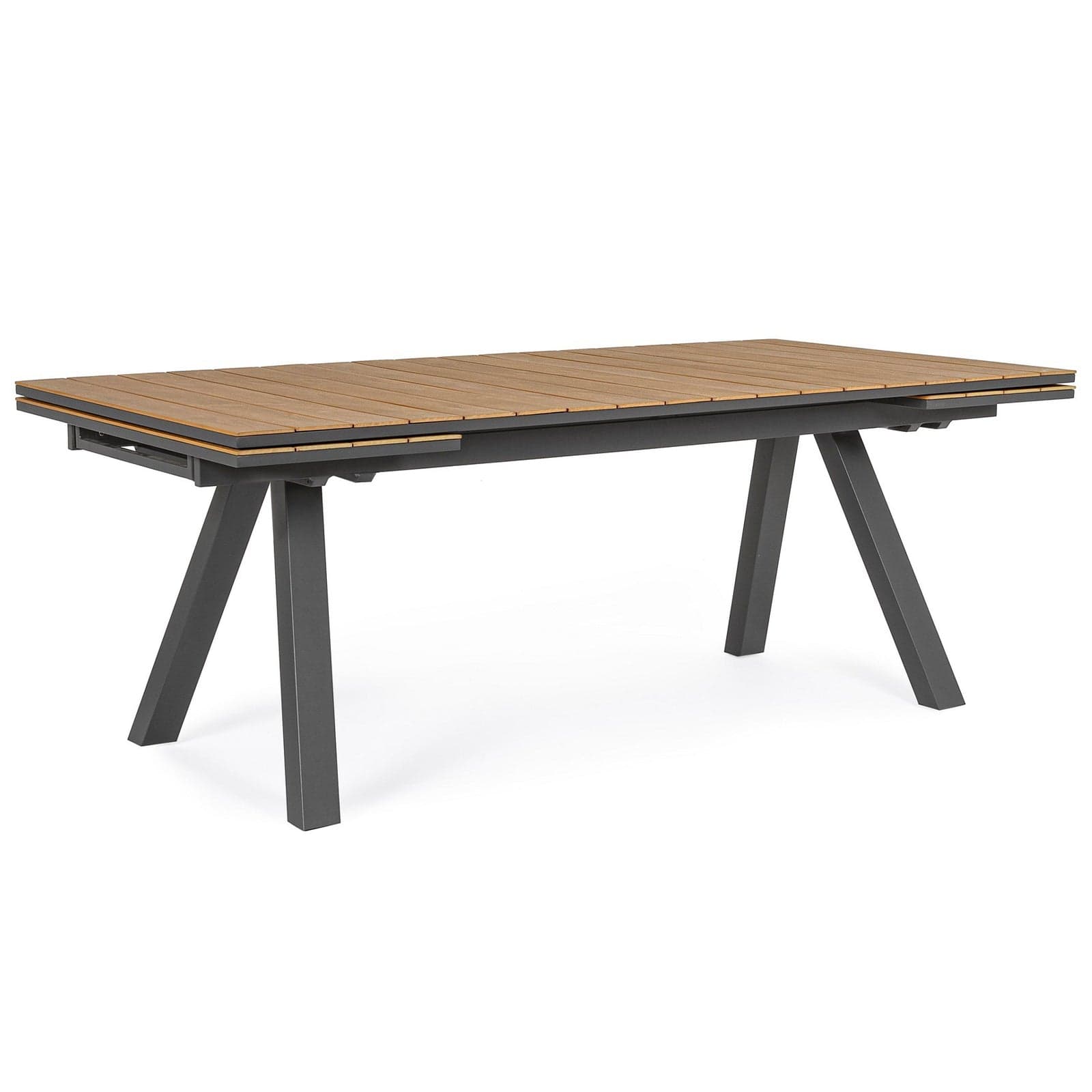 Tavolo allungabile "Elias" in alluminio e polywood da esterno per giardino in Tavoli standard Decor Space - Altamura, commercioVirtuoso.it