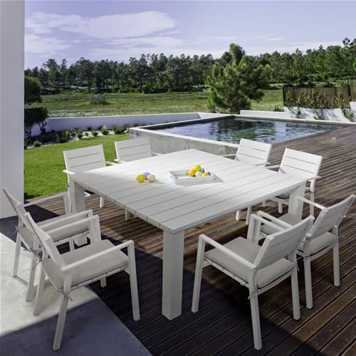 Tavolo Quadrato "shark" in Alluminio Dogato 160 Cm Da Esterno per Giardino E Veranda Giardino e giardinaggio/Arredamento da giardino e accessori/Tavoli e tavolini/Tavoli standard Decor Space - Altamura, Commerciovirtuoso.it