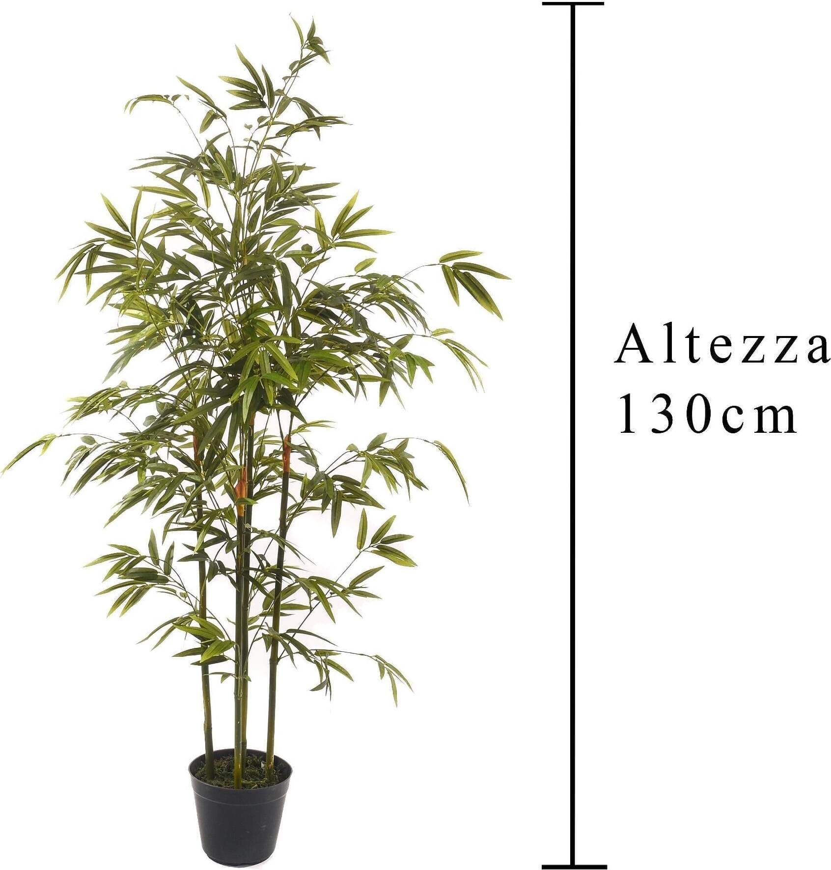 Pianta artificiale moderna con vaso Mini Bamboo in materiale sintetico da h 130 cm Casa e cucina/Decorazioni per interni/Piante e fiori artificiali/Piante artificiali Decor Space - Altamura, Commerciovirtuoso.it