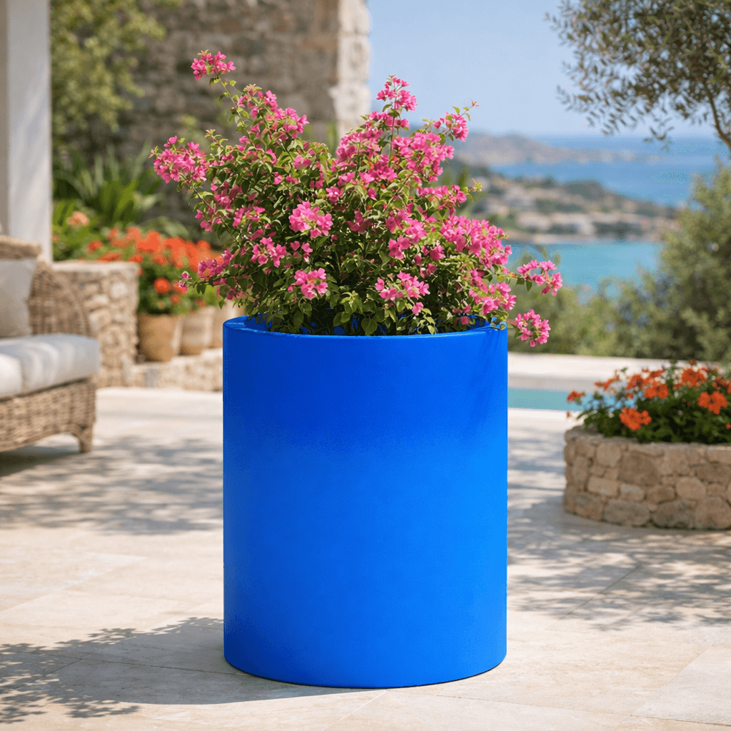 Vaso luminoso Venusio Bright rotondo decorazione con led per esterno "Made in Italy" - 12