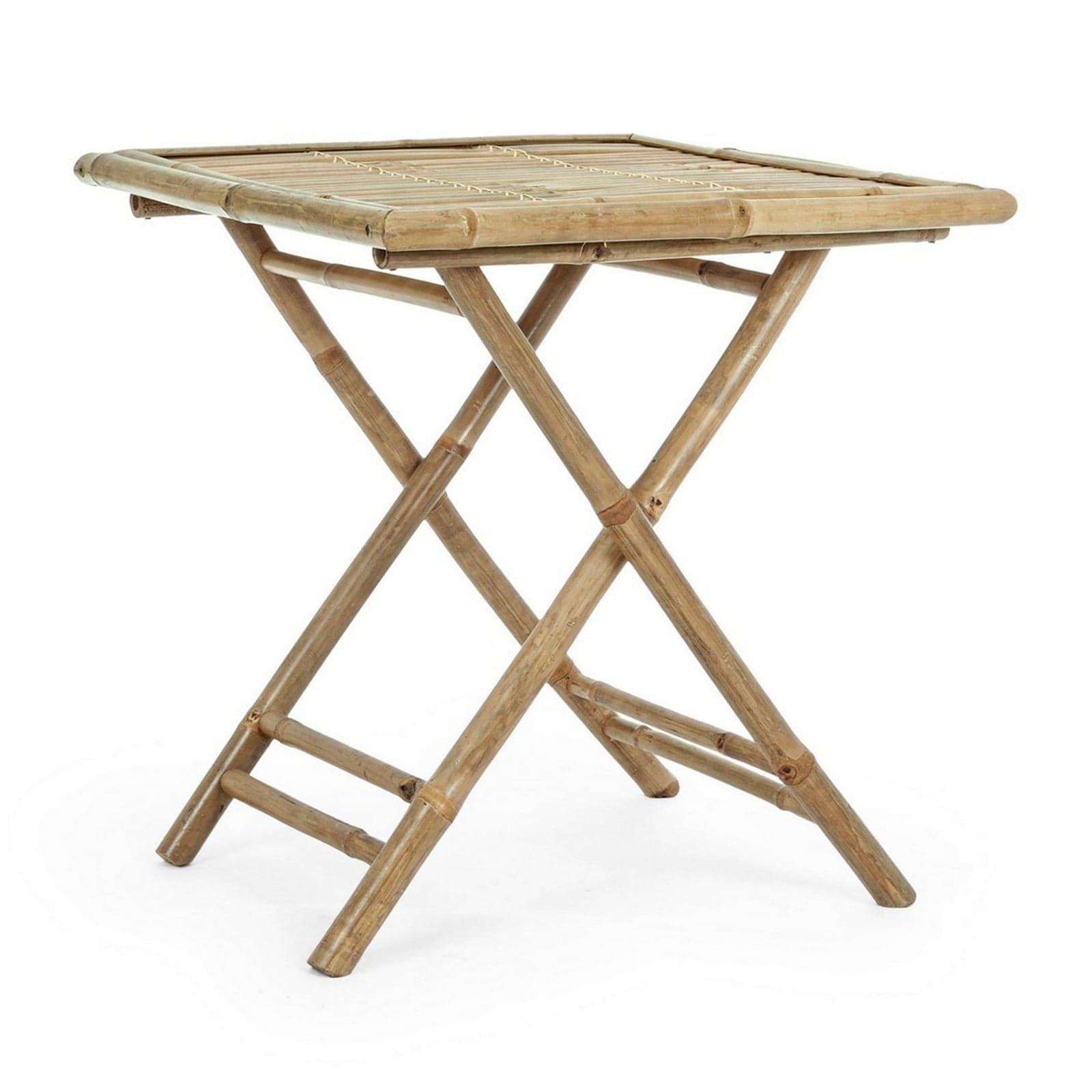Tavolino quadrato "Joyce" pieghevole in Bamboo per esterno da giardino in Tavoli standard Decor Space - Altamura, commercioVirtuoso.it