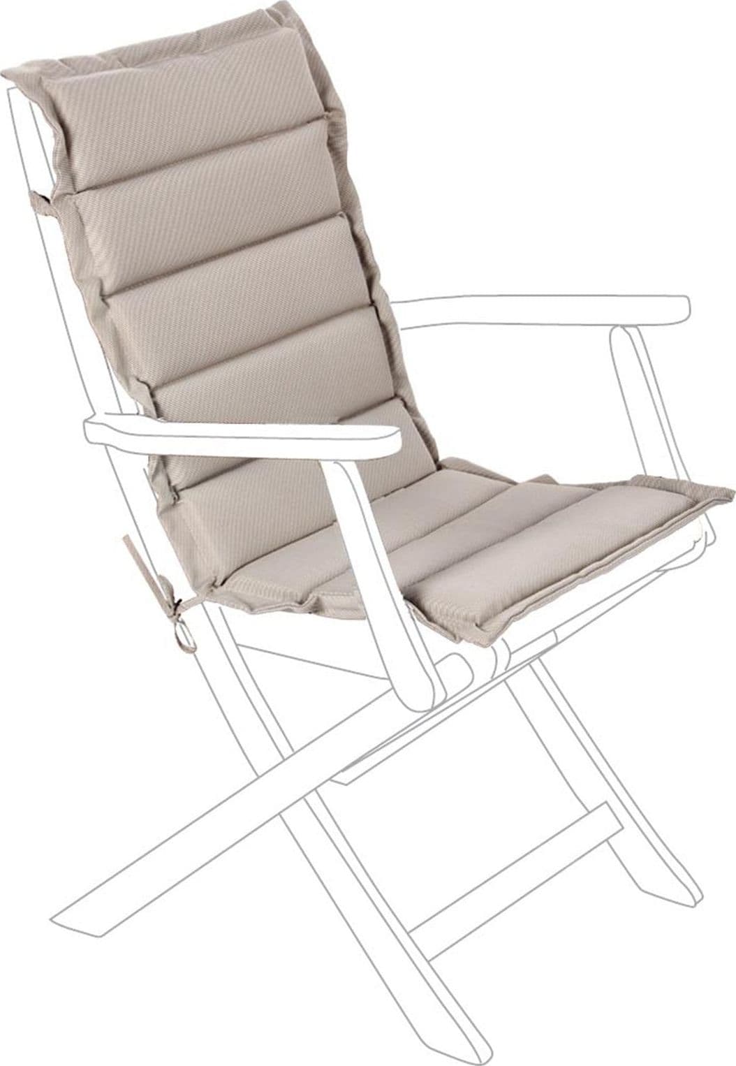 Cuscino trapuntato idrorepellente per esterno e giardino con schienale medio e  molla elastica in Cuscini per sedie da giardino Decor Space - Altamura, commercioVirtuoso.it
