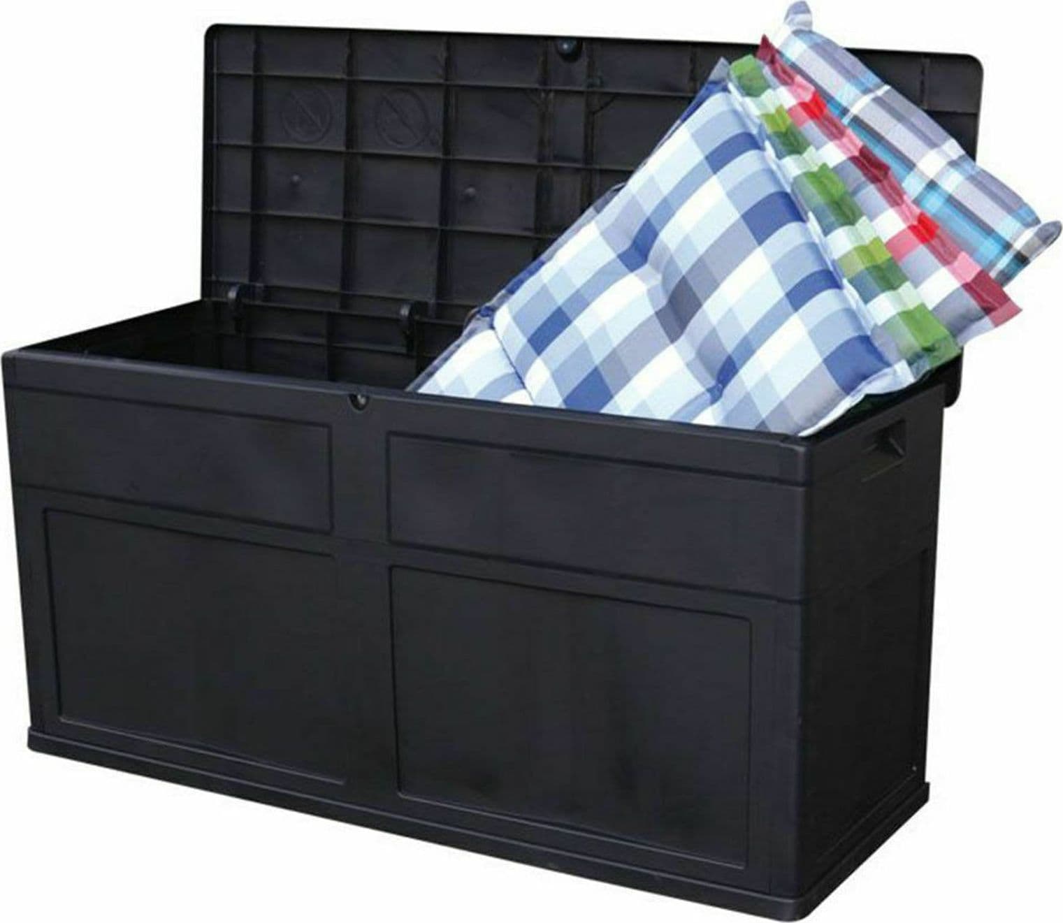 Baule in resina cassapanca multiuso da esterno con ruote lt 320 da 119 cm in Bauli e contenitori Decor Space - Altamura, commercioVirtuoso.it