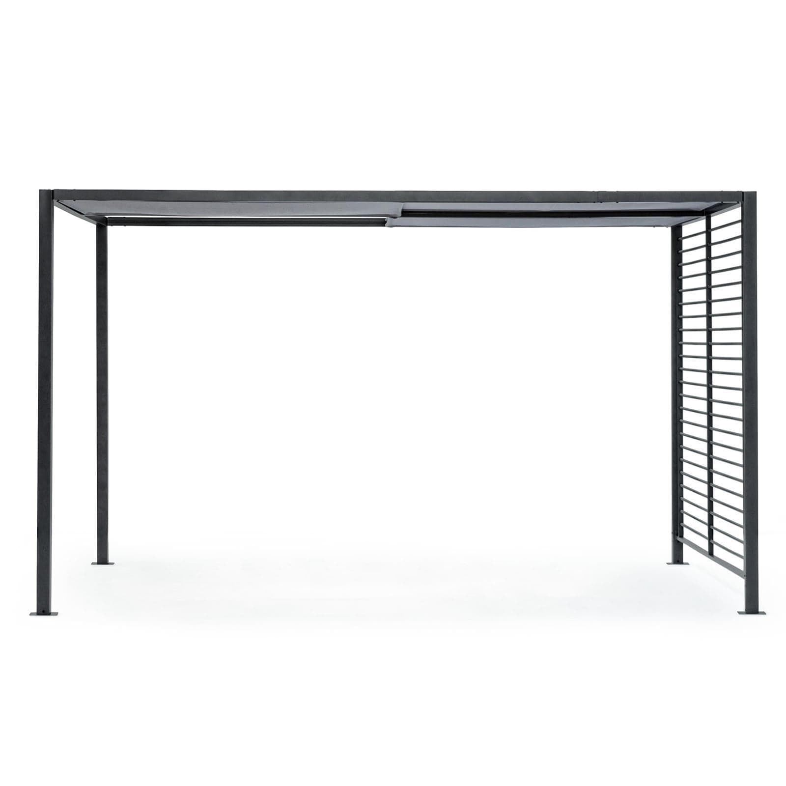 Gazebo moderno antracite "Noah" per giardino e veranda, pergolato scorrevole di design in Gazebo Decor Space - Altamura, commercioVirtuoso.it