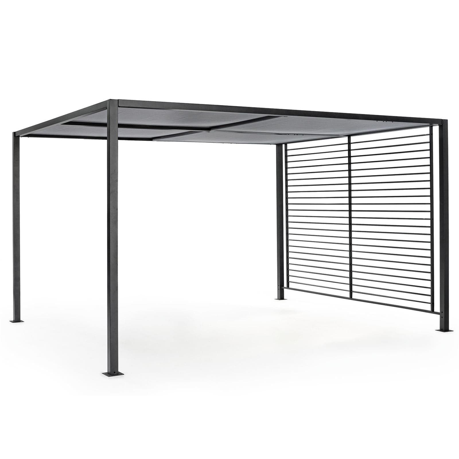 Gazebo moderno antracite "Noah" per giardino e veranda, pergolato scorrevole di design in Gazebo Decor Space - Altamura, commercioVirtuoso.it