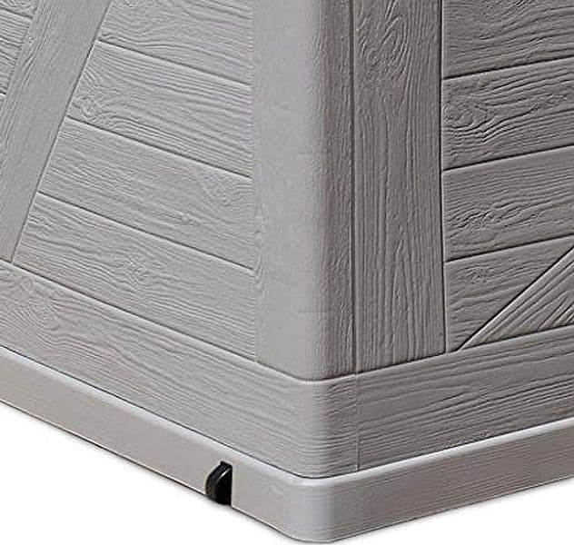Baule in resina cassapanca multiuso da esterno con ruote lt 420 effetto Legno 120 cm in Bauli e contenitori Decor Space - Altamura, commercioVirtuoso.it