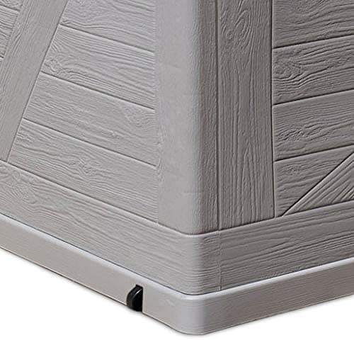 Baule in resina cassapanca multiuso da esterno con ruote lt 420 effetto Legno 120 cm in Bauli e contenitori Decor Space - Altamura, commercioVirtuoso.it