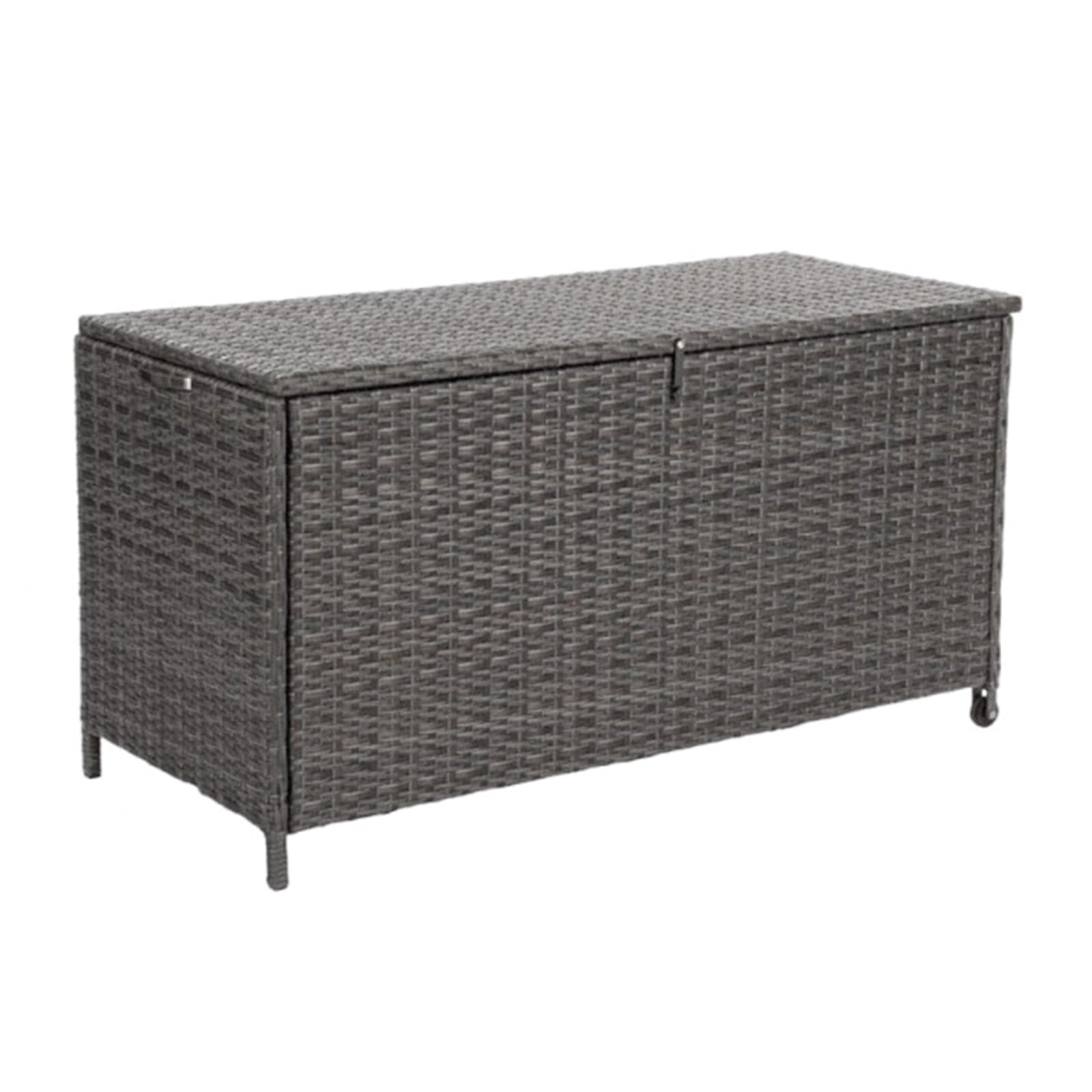 Baule cassapanca porta cuscini in Polyrattan da esterno con ruote e maniglia in Bauli e contenitori Decor Space - Altamura, commercioVirtuoso.it