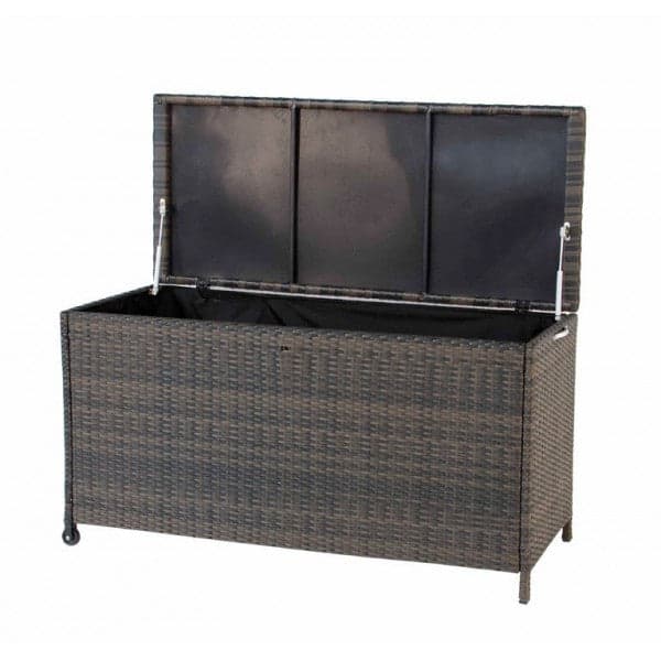 Baule cassapanca porta cuscini in Polyrattan da esterno con ruote e maniglia in Bauli e contenitori Decor Space - Altamura, commercioVirtuoso.it