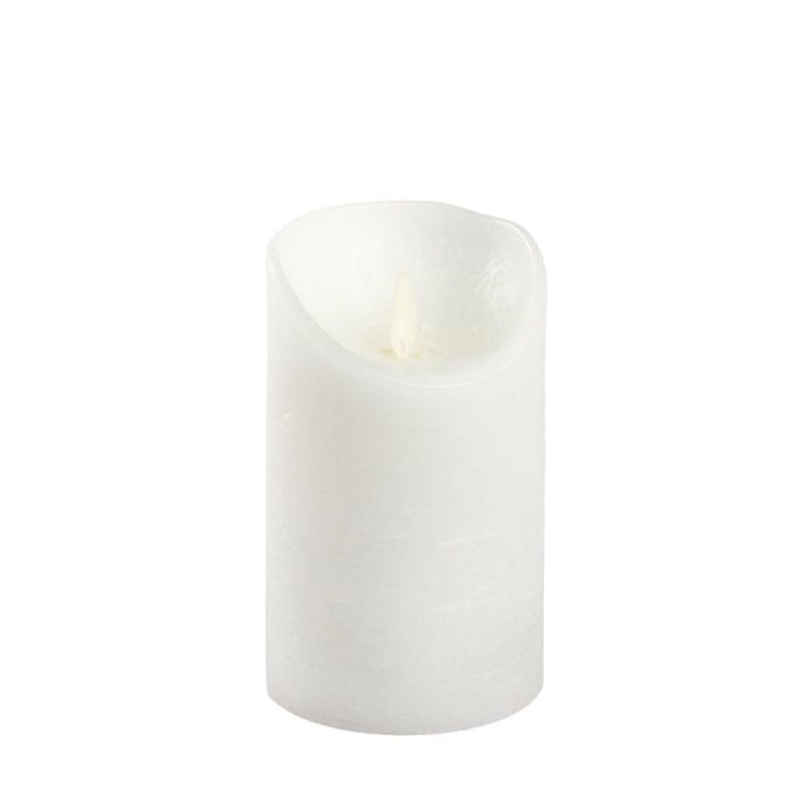 Candela Rustic a led effetto fiamma, decorazione da interni per centrotavola in Candele a colonna Decor Space - Altamura, commercioVirtuoso.it