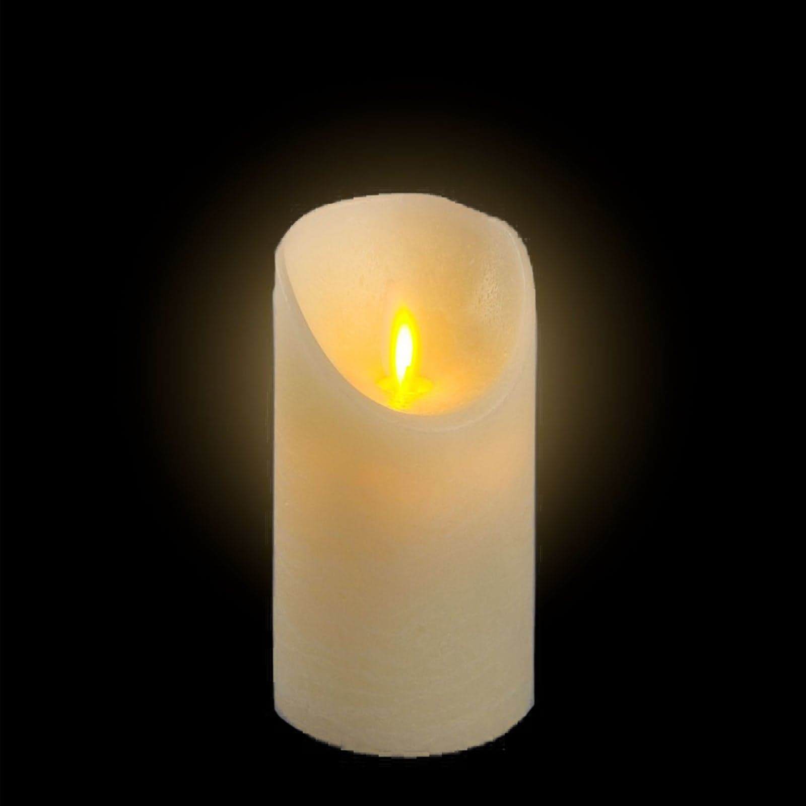 Candela Rustic a led effetto fiamma, decorazione da interni per centrotavola in Candele a colonna Decor Space - Altamura, commercioVirtuoso.it