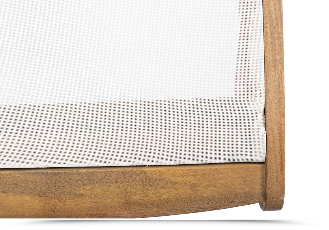 Lettino prendisole in legno e Texilene  con ruote e porta bevande, ideale per piscina e giardino in Lettini Decor Space - Altamura, commercioVirtuoso.it