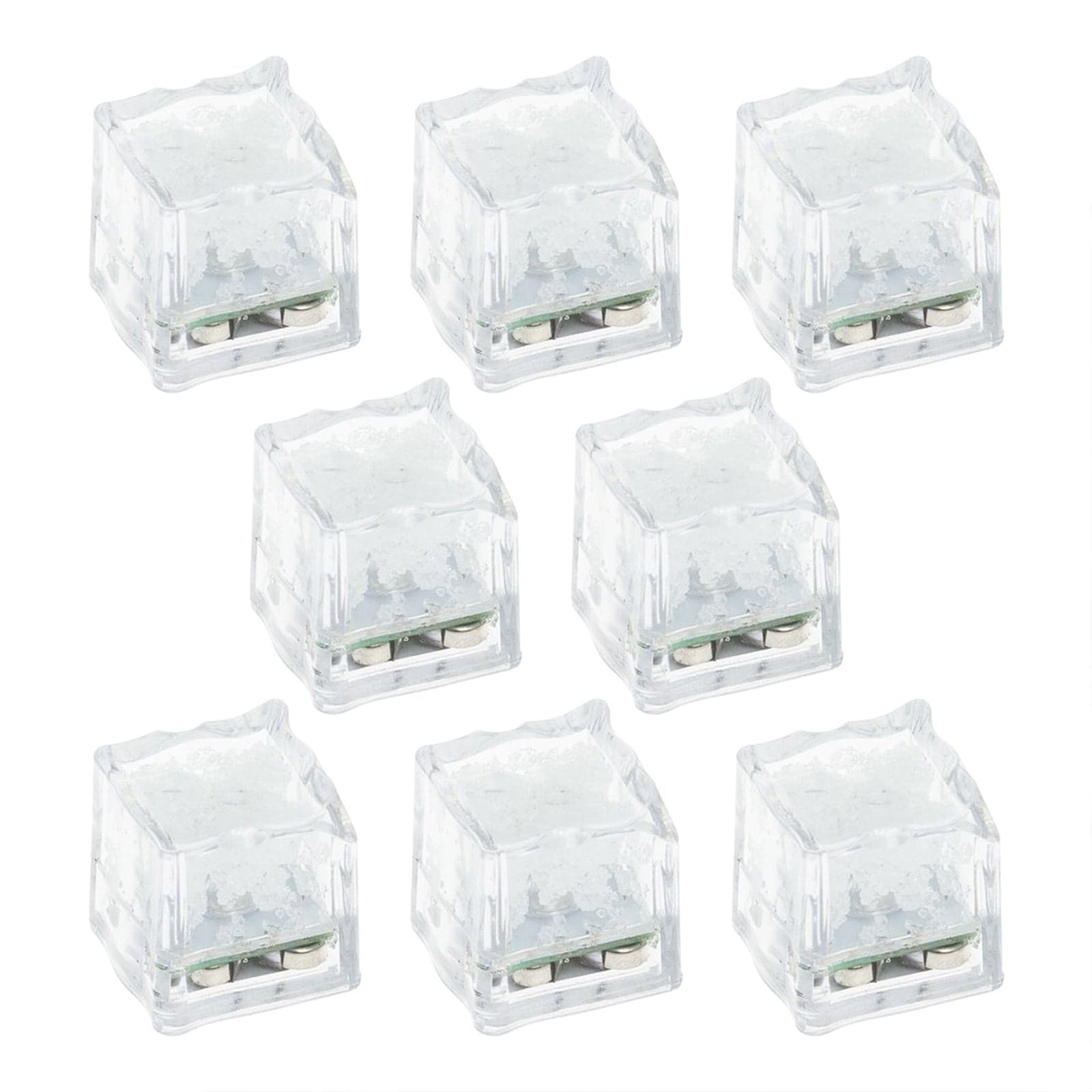 Set 8 cubetti di ghiaccio bianco ghiaccio galleggianti con led e batterie incluse. in Stampi per ghiaccio Decor Space - Altamura, commercioVirtuoso.it