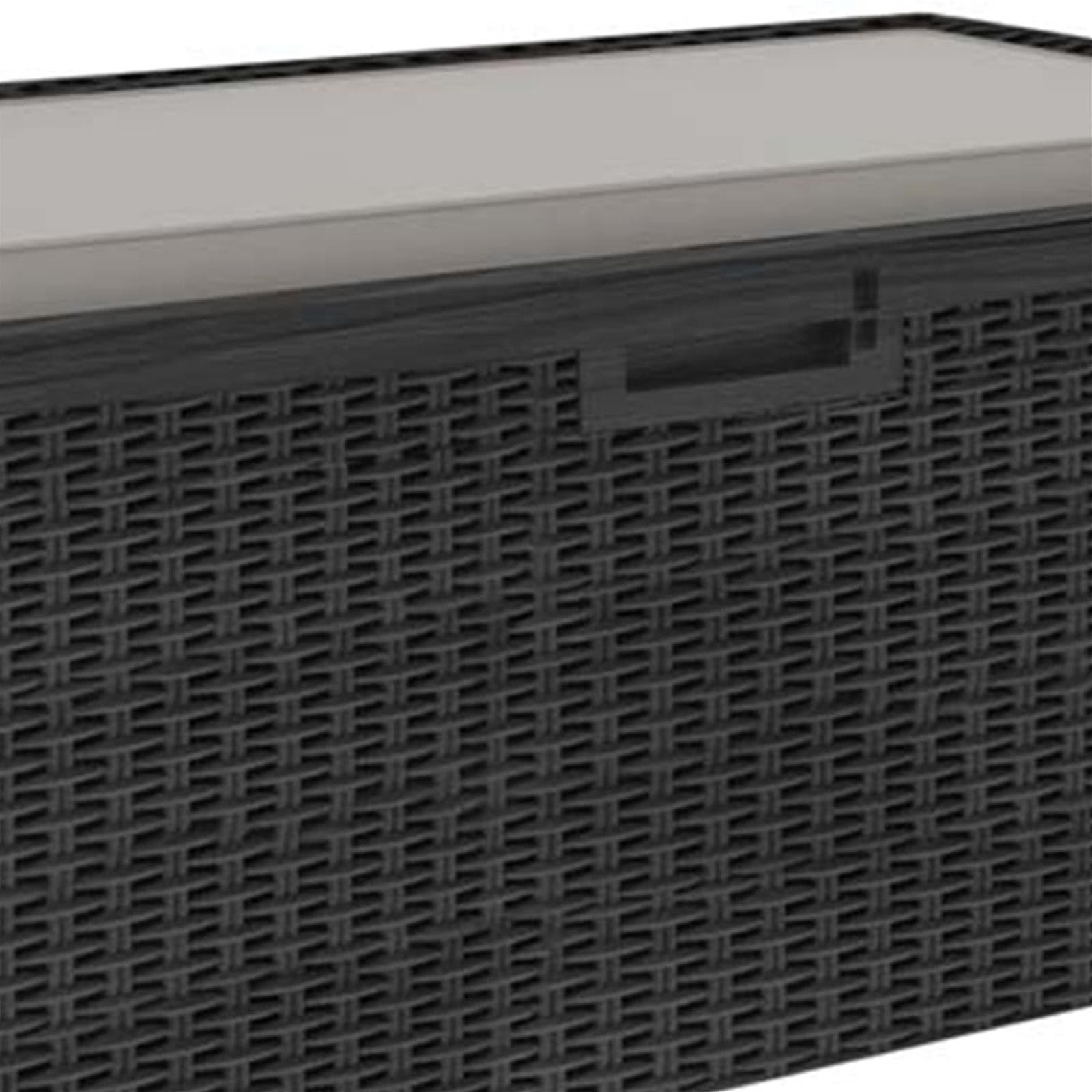 Baule in resina cassapanca multiuso da esterno con ruote lt 560 effetto Rattan 149 cm in Bauli e contenitori Decor Space - Altamura, commercioVirtuoso.it