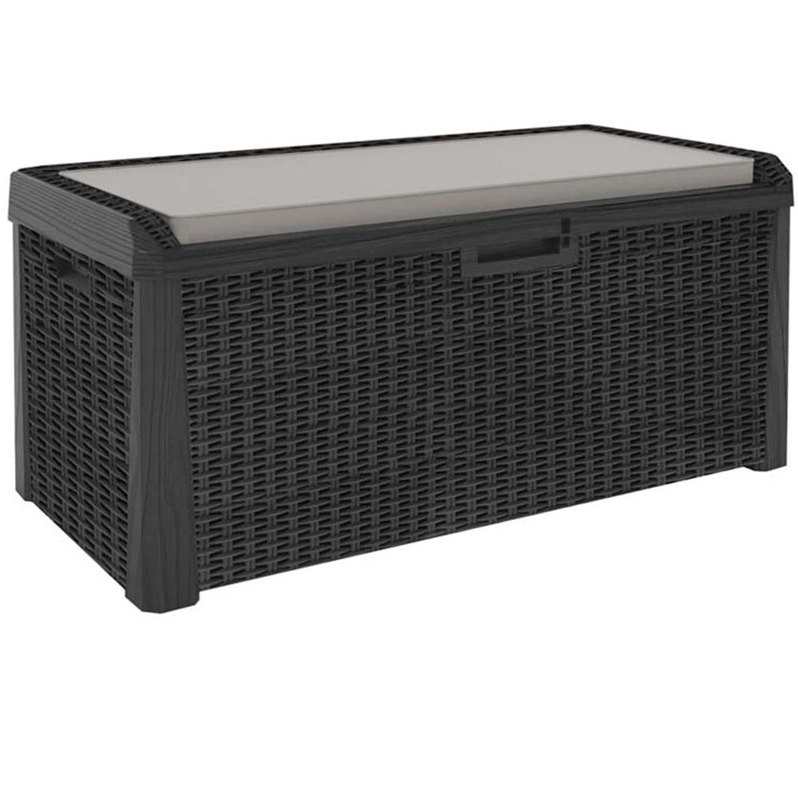 Baule in resina cassapanca multiuso da esterno con ruote lt 560 effetto Rattan 149 cm in Bauli e contenitori Decor Space - Altamura, commercioVirtuoso.it