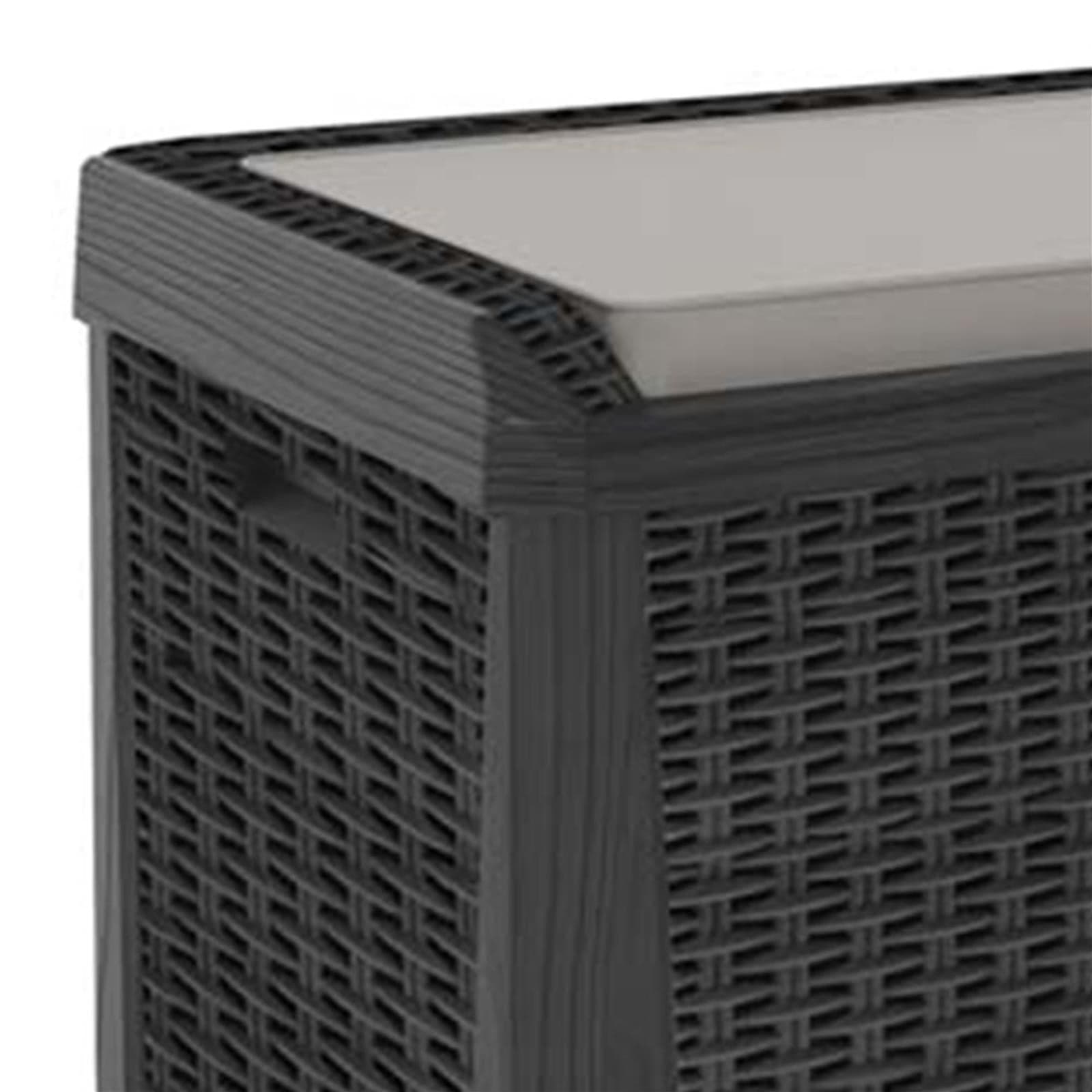 Baule in resina cassapanca multiuso da esterno con ruote lt 560 effetto Rattan 149 cm in Bauli e contenitori Decor Space - Altamura, commercioVirtuoso.it
