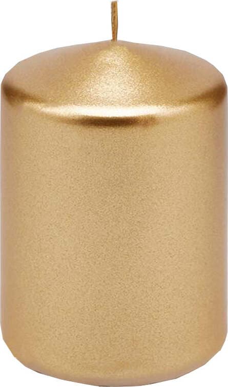 Candela classica cera dorata moccolo decorazione luminosa gold per ambienti Casa e cucina/Decorazioni per interni/Candele e portacandele/Candele/Candele a colonna Decor Space - Altamura, Commerciovirtuoso.it