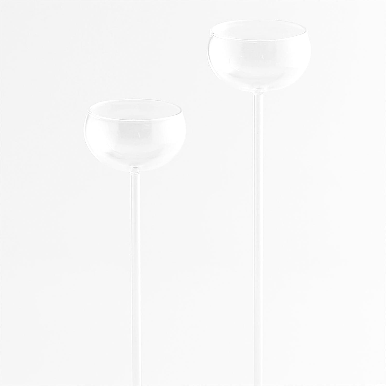 Portacandela calice alto in vetro trasparente decorazione luminosa set 2 pezzi in Portacandele a colonna Decor Space - Altamura, commercioVirtuoso.it