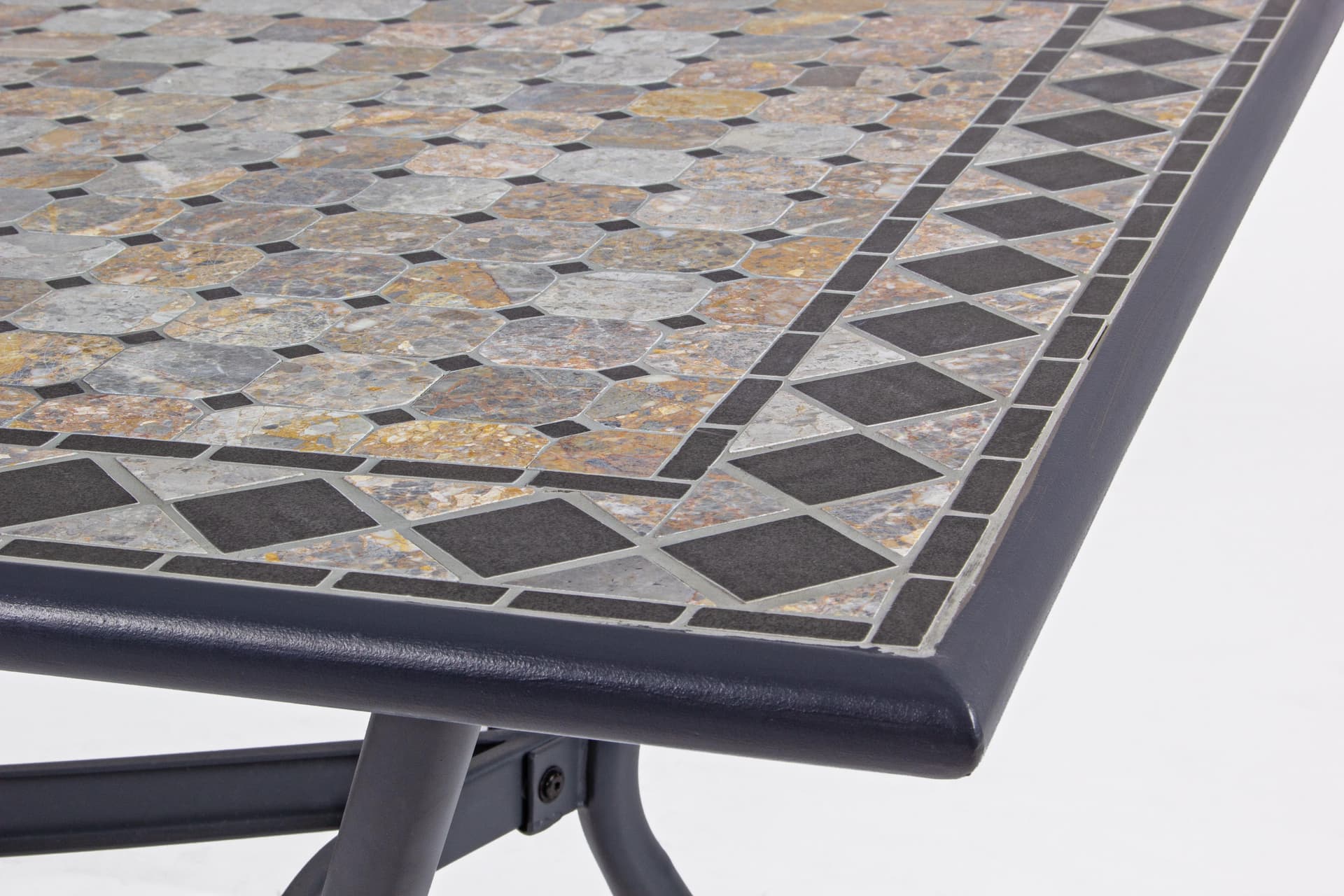 Tavolo Con Mosaico "berkley" in Acciaio Verniciato E Piano in Ceramica Da Giardino 200 Cm Giardino e giardinaggio/Arredamento da giardino e accessori/Tavoli e tavolini/Tavoli standard Decor Space - Altamura, Commerciovirtuoso.it