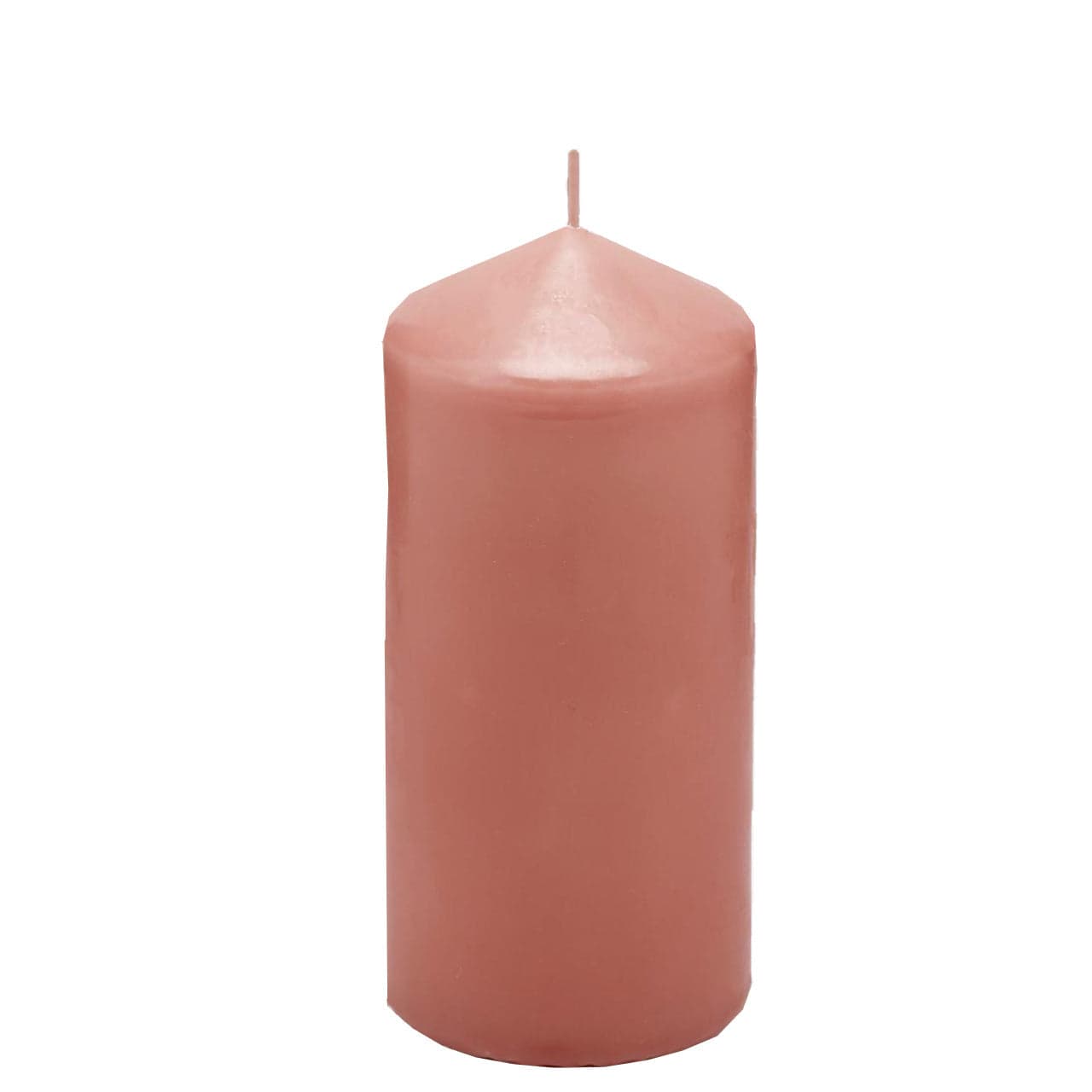 Candela classica cera moccolo decorazione luminosa per ambienti rosa antico in Candele a colonna Decor Space - Altamura, commercioVirtuoso.it