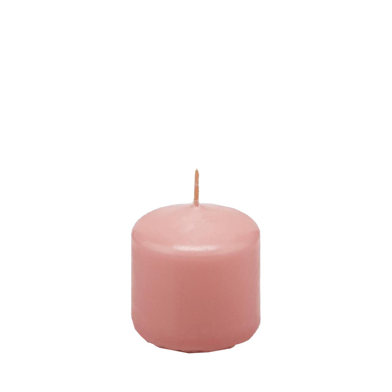 Candela classica cera moccolo decorazione luminosa per ambienti rosa antico in Candele a colonna Decor Space - Altamura, commercioVirtuoso.it
