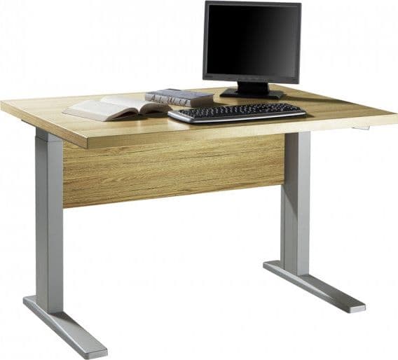 Scrivania da ufficio professionale altezza regolabile Rovere Bordeaux "Made in Italy" - 7