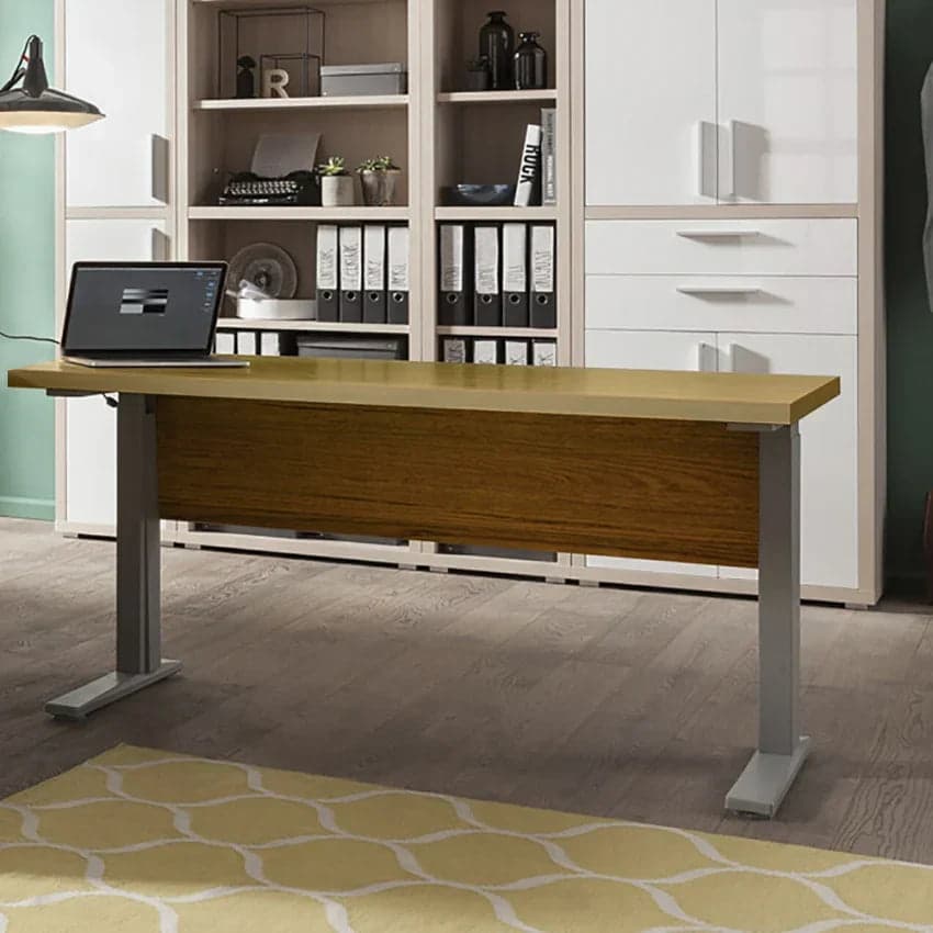 Scrivania da ufficio professionale altezza regolabile Rovere Bordeaux "Made in Italy" in Postazioni di lavoro per computer Decor Space - Altamura, commercioVirtuoso.it