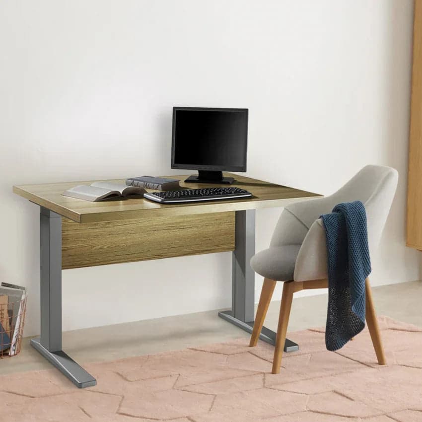 Scrivania da ufficio professionale altezza regolabile Rovere Bordeaux "Made in Italy" in Postazioni di lavoro per computer Decor Space - Altamura, commercioVirtuoso.it