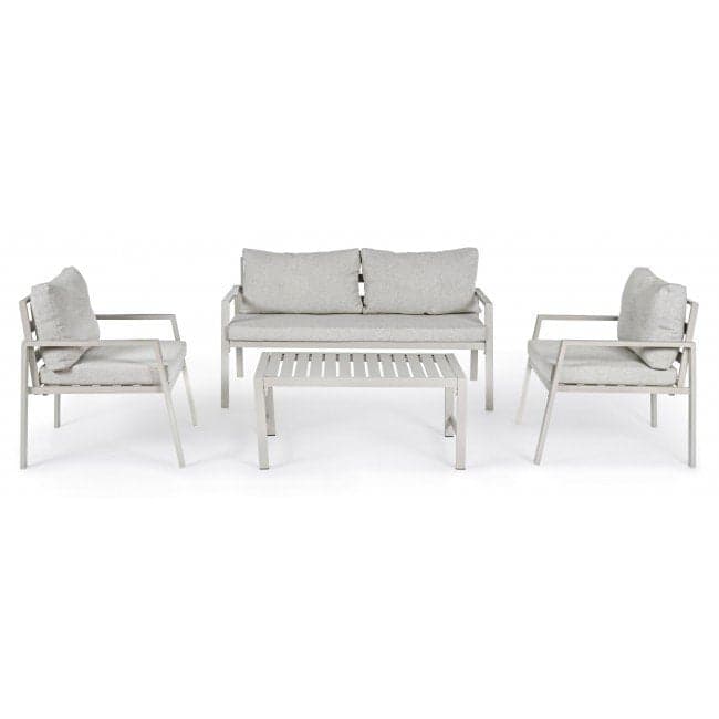Salottino moderno per esterno "Lorillard" in alluminio con cuscini da giardino e veranda in Set di mobili Decor Space - Altamura, commercioVirtuoso.it