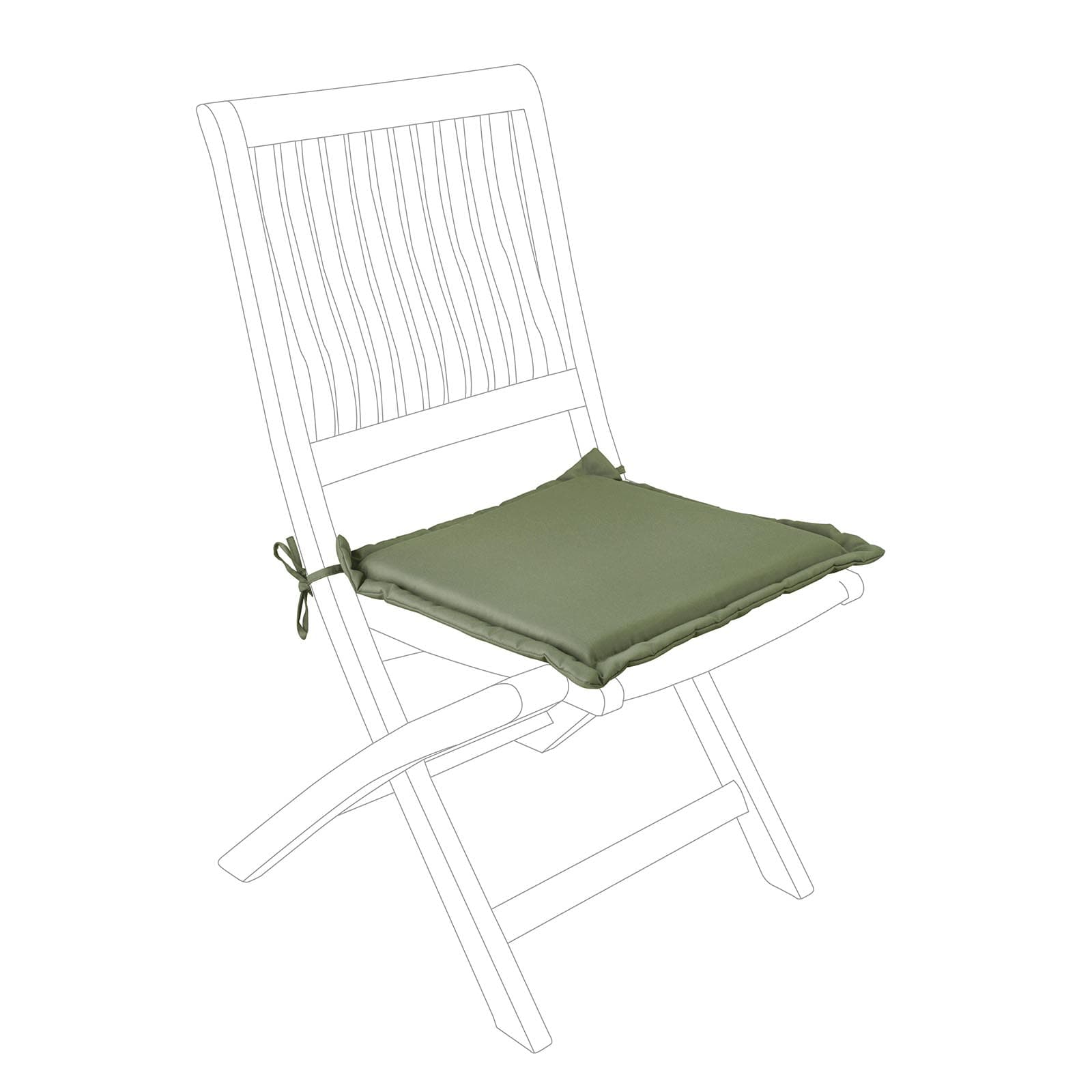 Cuscino per sedia trapuntato in poliestere 180 idrorepellente per interno ed esterno. in Cuscini per sedie da giardino Decor Space - Altamura, commercioVirtuoso.it