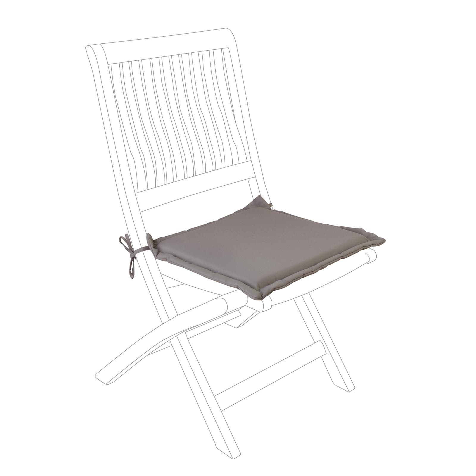 Cuscino per sedia trapuntato in poliestere 180 idrorepellente per interno ed esterno. in Cuscini per sedie da giardino Decor Space - Altamura, commercioVirtuoso.it