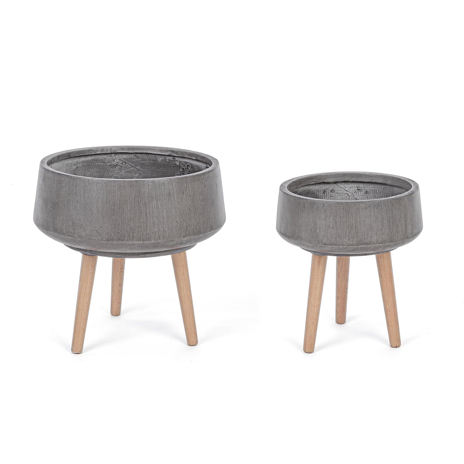 Set di 2 vasi "Modern To" moderni trepiedi portavaso da esterno ed interno - 12