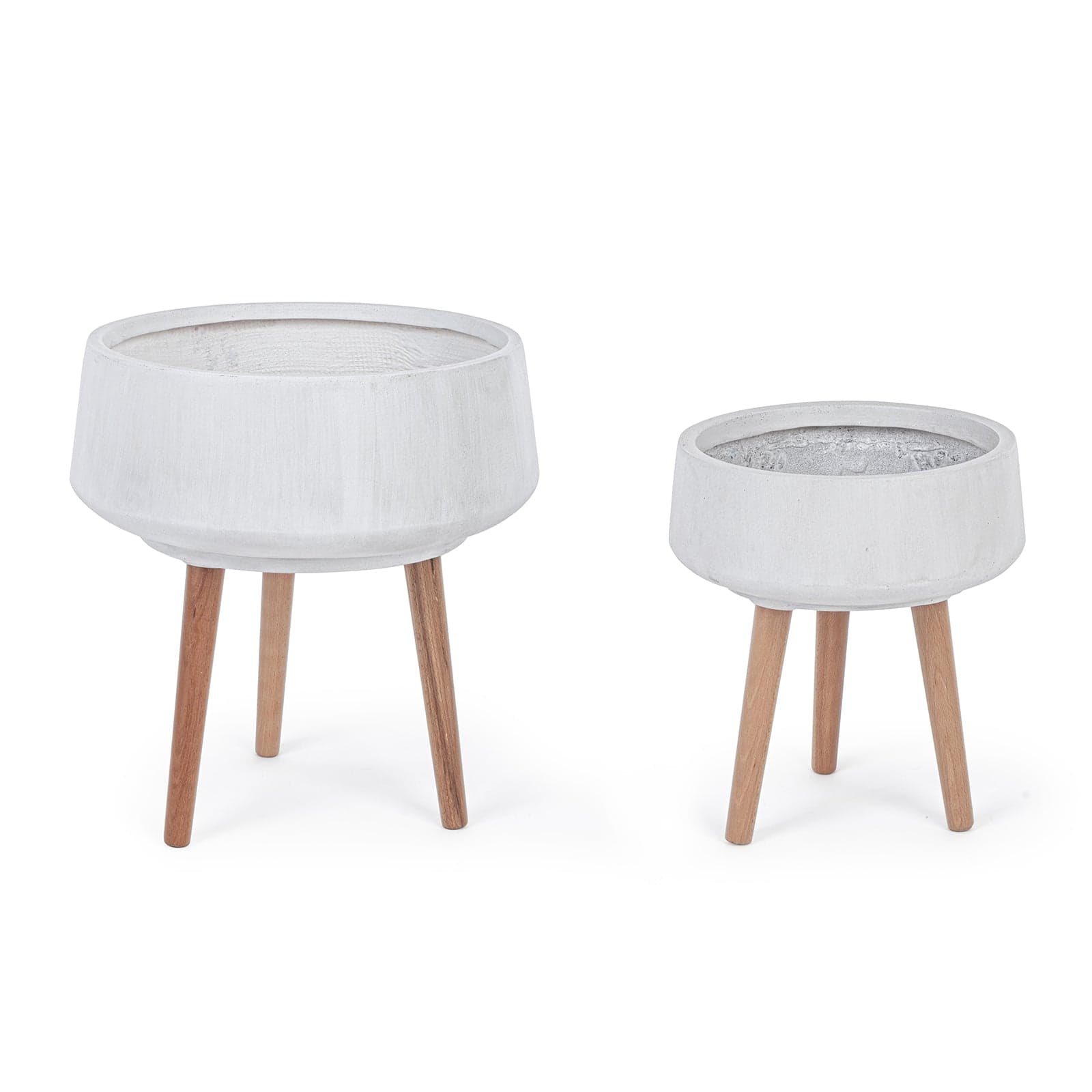 Set di 2 vasi "Modern To" moderni trepiedi portavaso da esterno ed interno - 14
