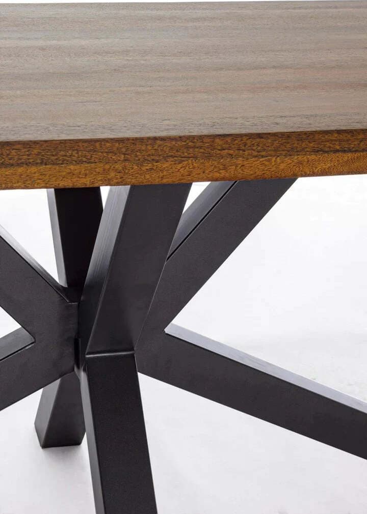 Tavolo Arnav rettangolare, con gambe, piano in legno di mango da 200 x 100 cm Casa e cucina/Arredamento/Sala da pranzo/Tavoli da sala da pranzo Decor Space - Altamura, Commerciovirtuoso.it