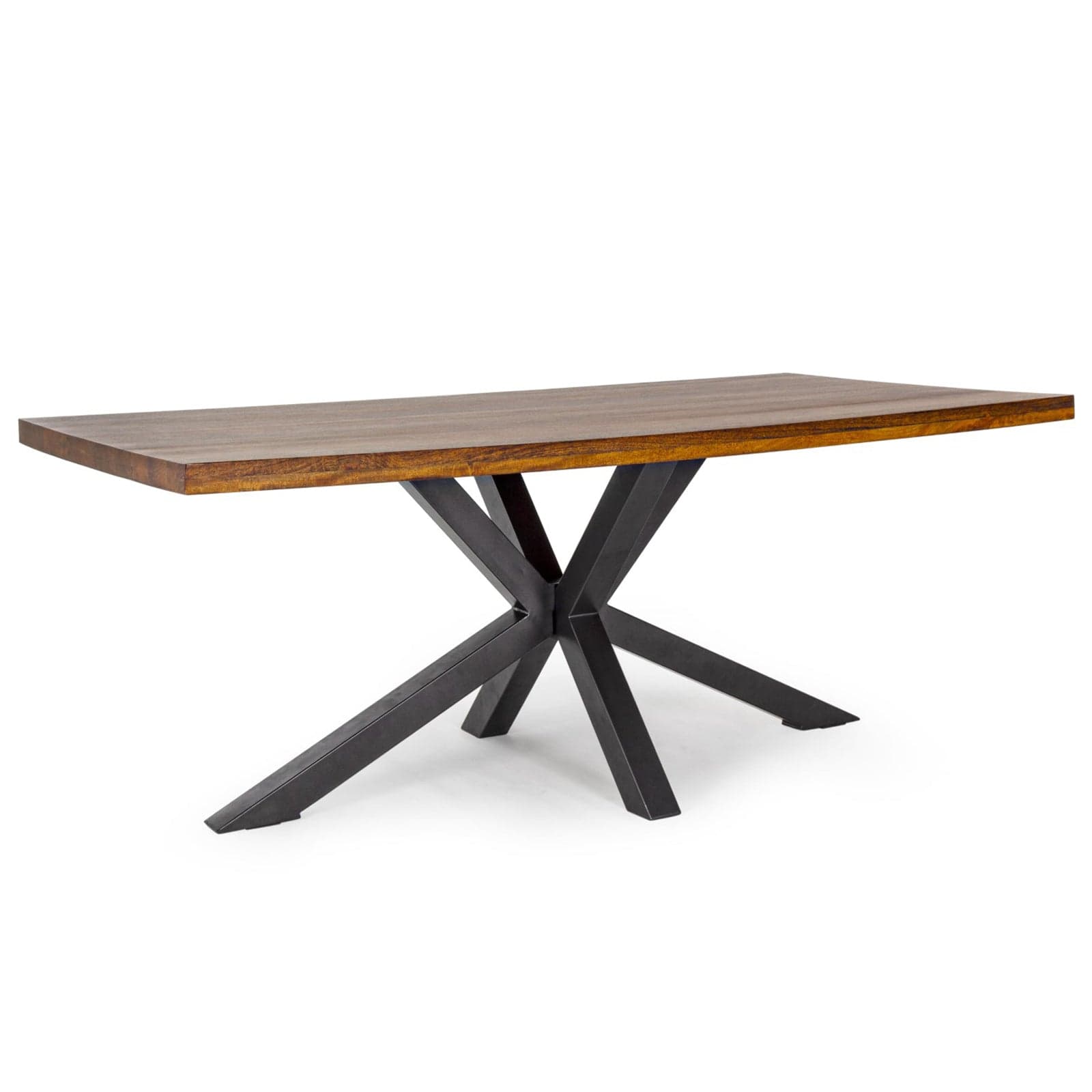 Tavolo Arnav rettangolare, con gambe, piano in legno di mango da 200 x 100 cm in Tavoli da sala da pranzo Decor Space - Altamura, commercioVirtuoso.it