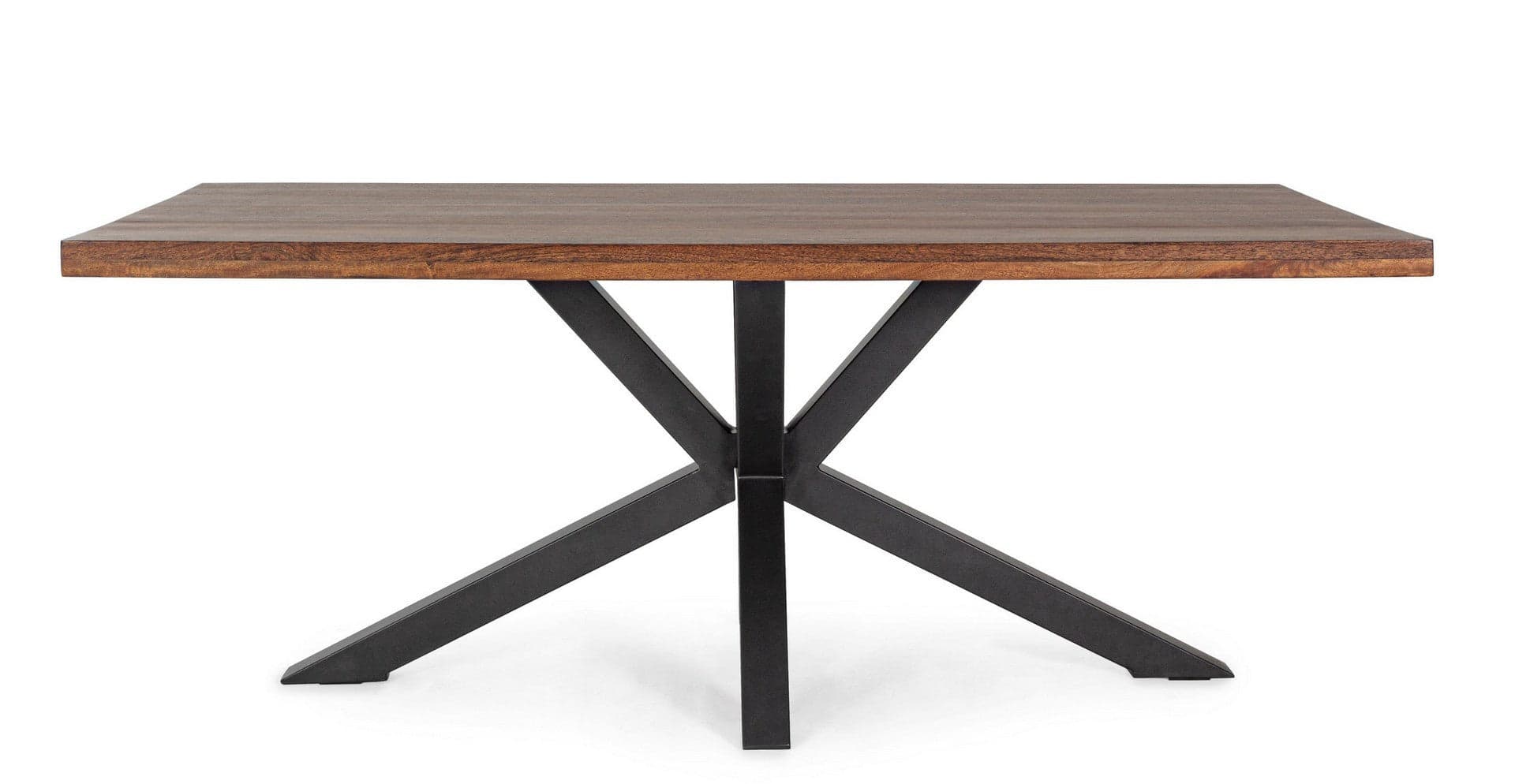 Tavolo Arnav rettangolare, con gambe, piano in legno di mango da 200 x 100 cm in Tavoli da sala da pranzo Decor Space - Altamura, commercioVirtuoso.it