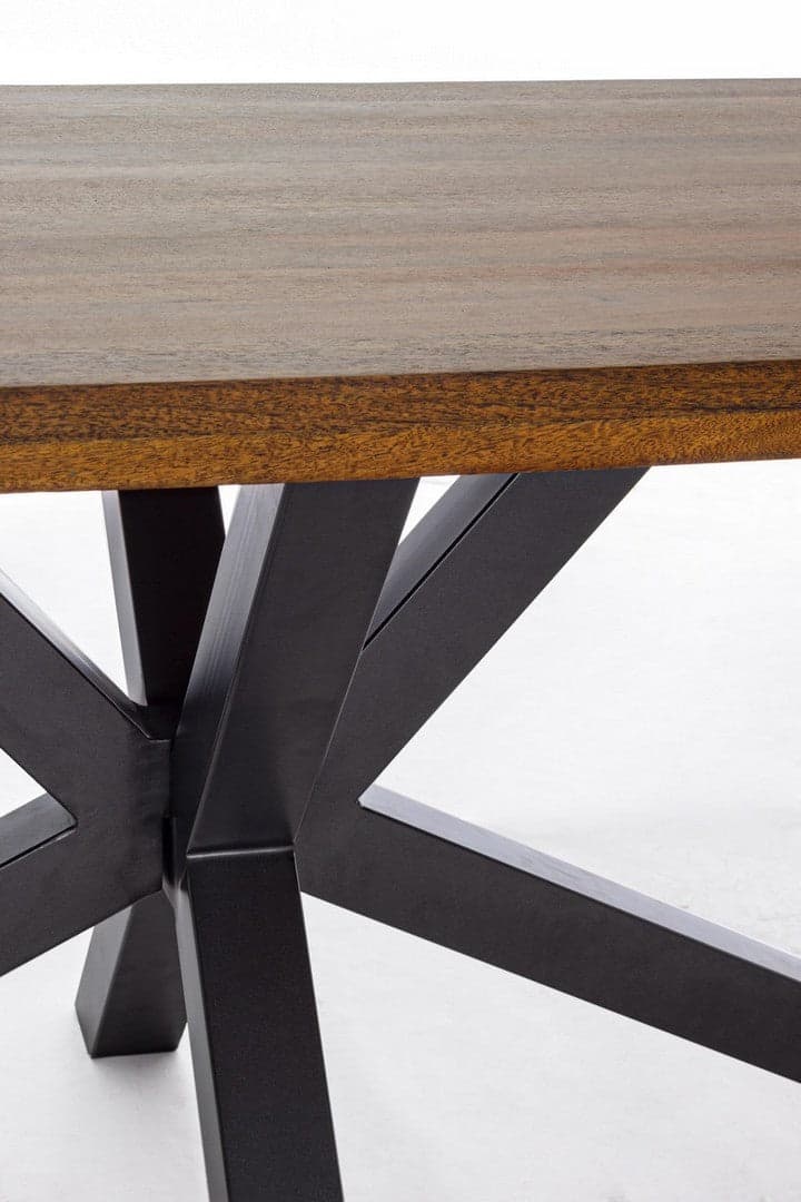 Tavolo Arnav rettangolare, con gambe, piano in legno di mango da 200 x 100 cm in Tavoli da sala da pranzo Decor Space - Altamura, commercioVirtuoso.it