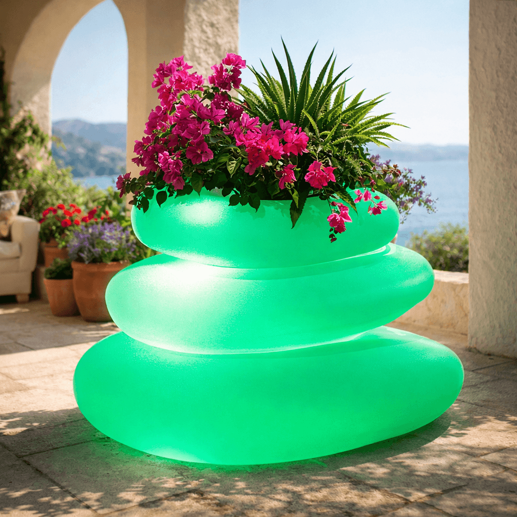 Lampada luminosa Eden Bright rotonda decorazione con led per esterno Made in Italy - 10