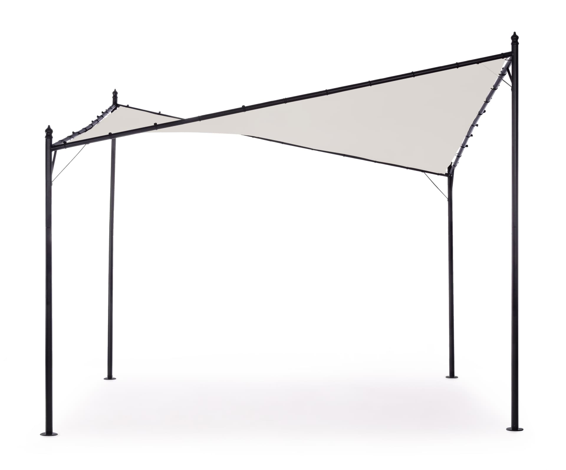 Gazebo vela Gerba 3,5 x 3,5 tortora in acciaio da giardino esterno in Gazebo Decor Space - Altamura, commercioVirtuoso.it